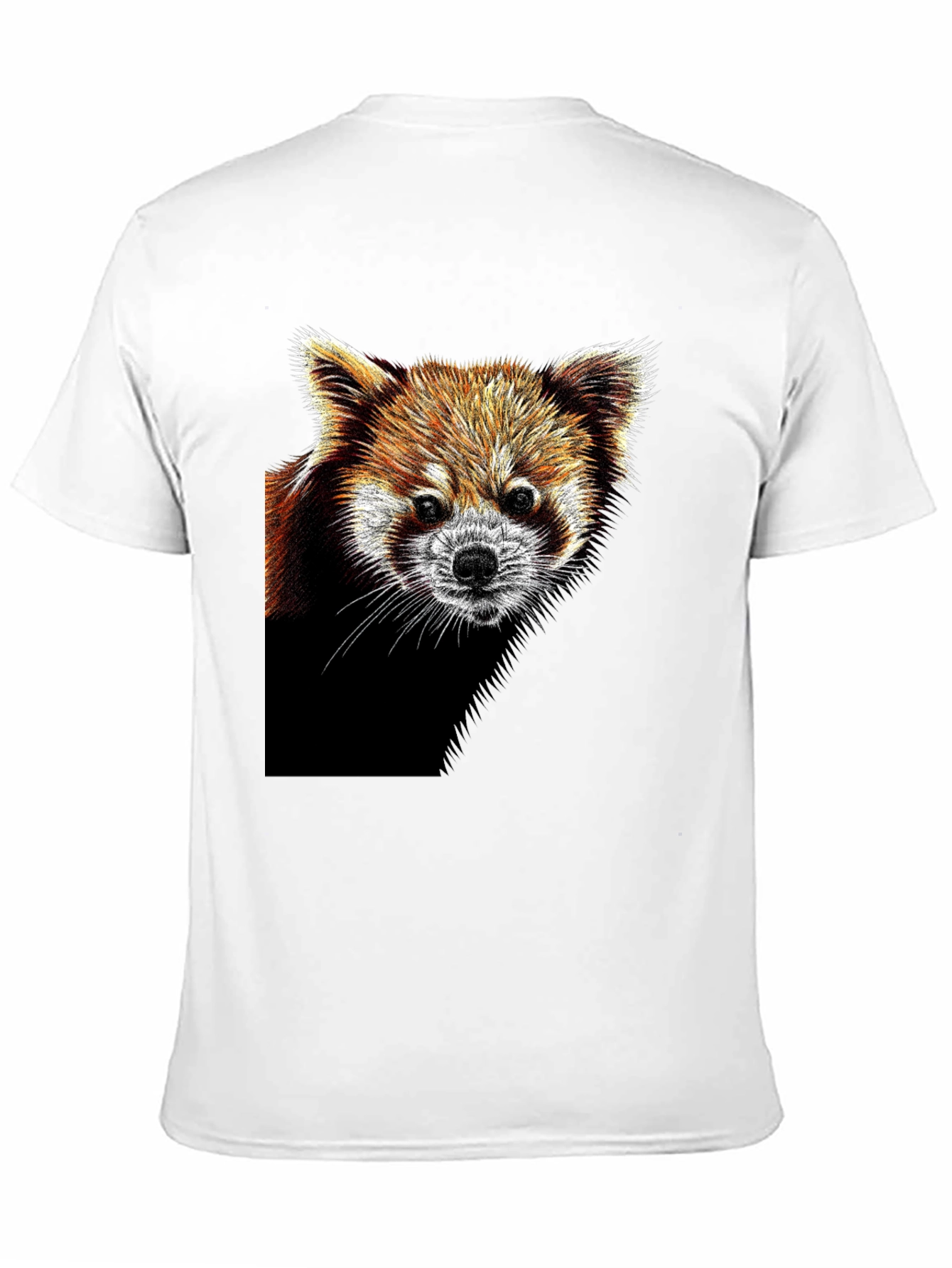 Red Panda Graphic Tee - Black Cotton T-Shirt