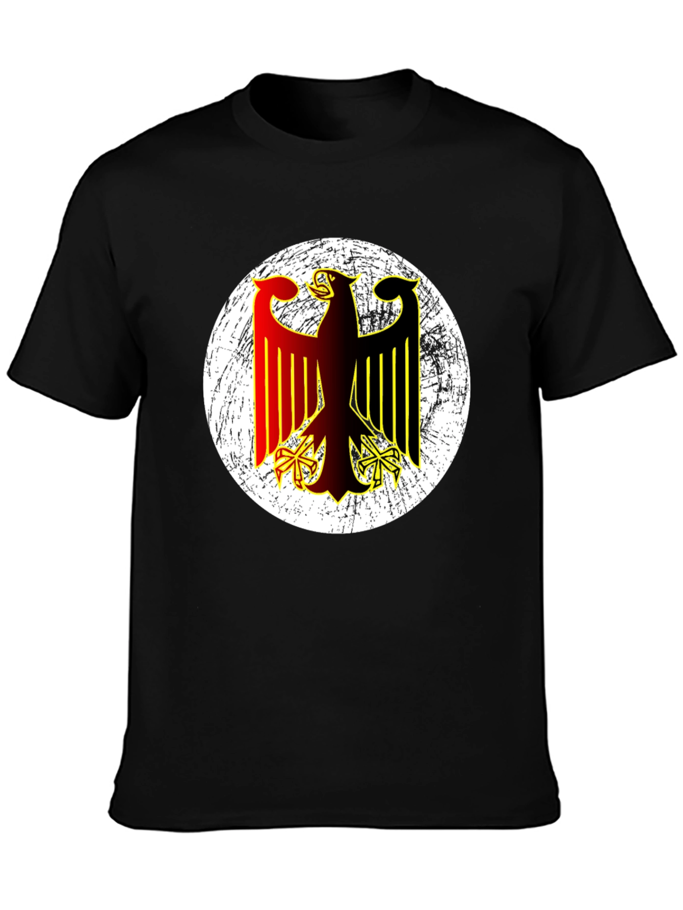 German Eagle Graphic T-Shirt - Black Cotton Tee
