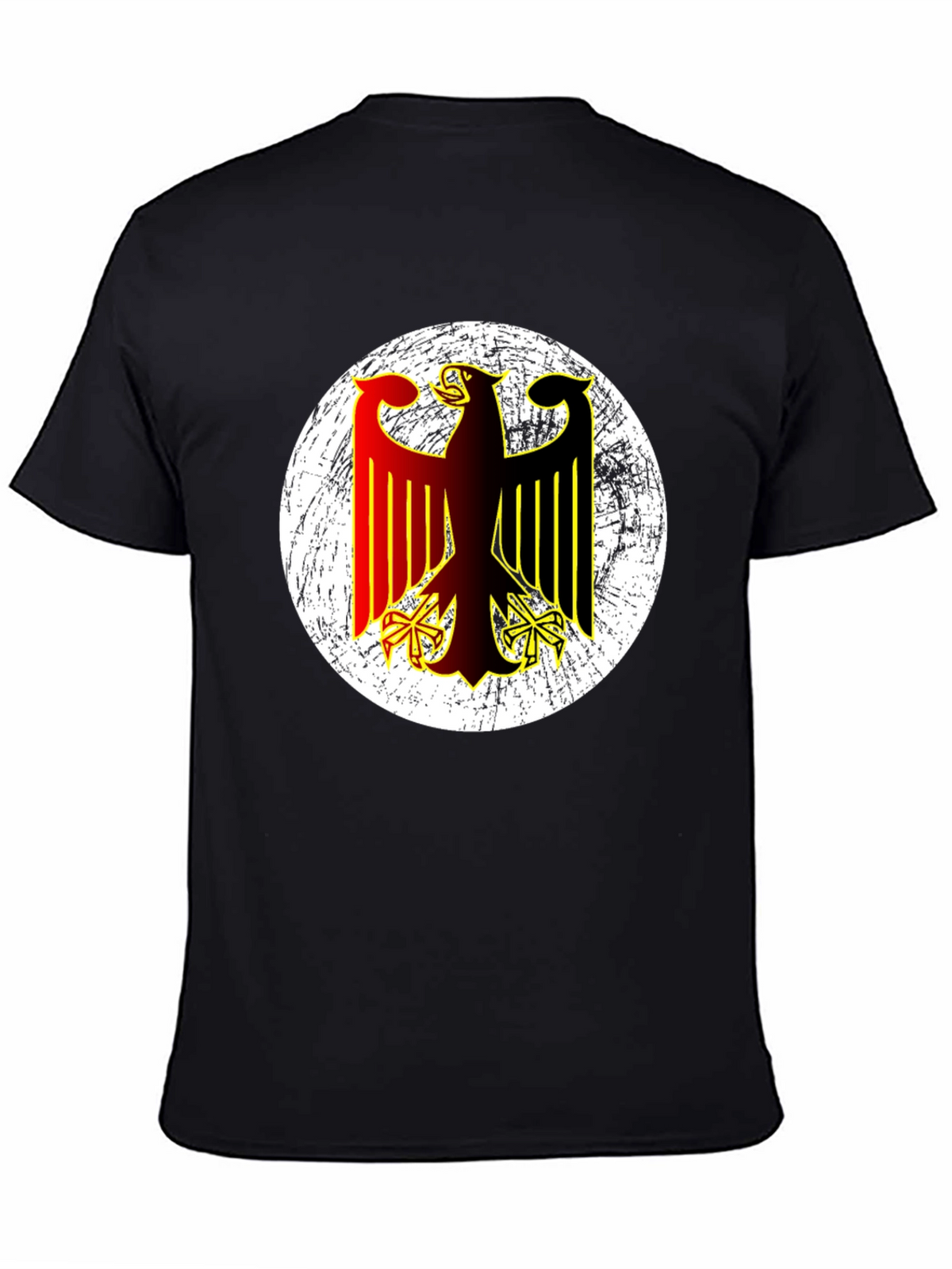 German Eagle Graphic T-Shirt - Black Cotton Tee