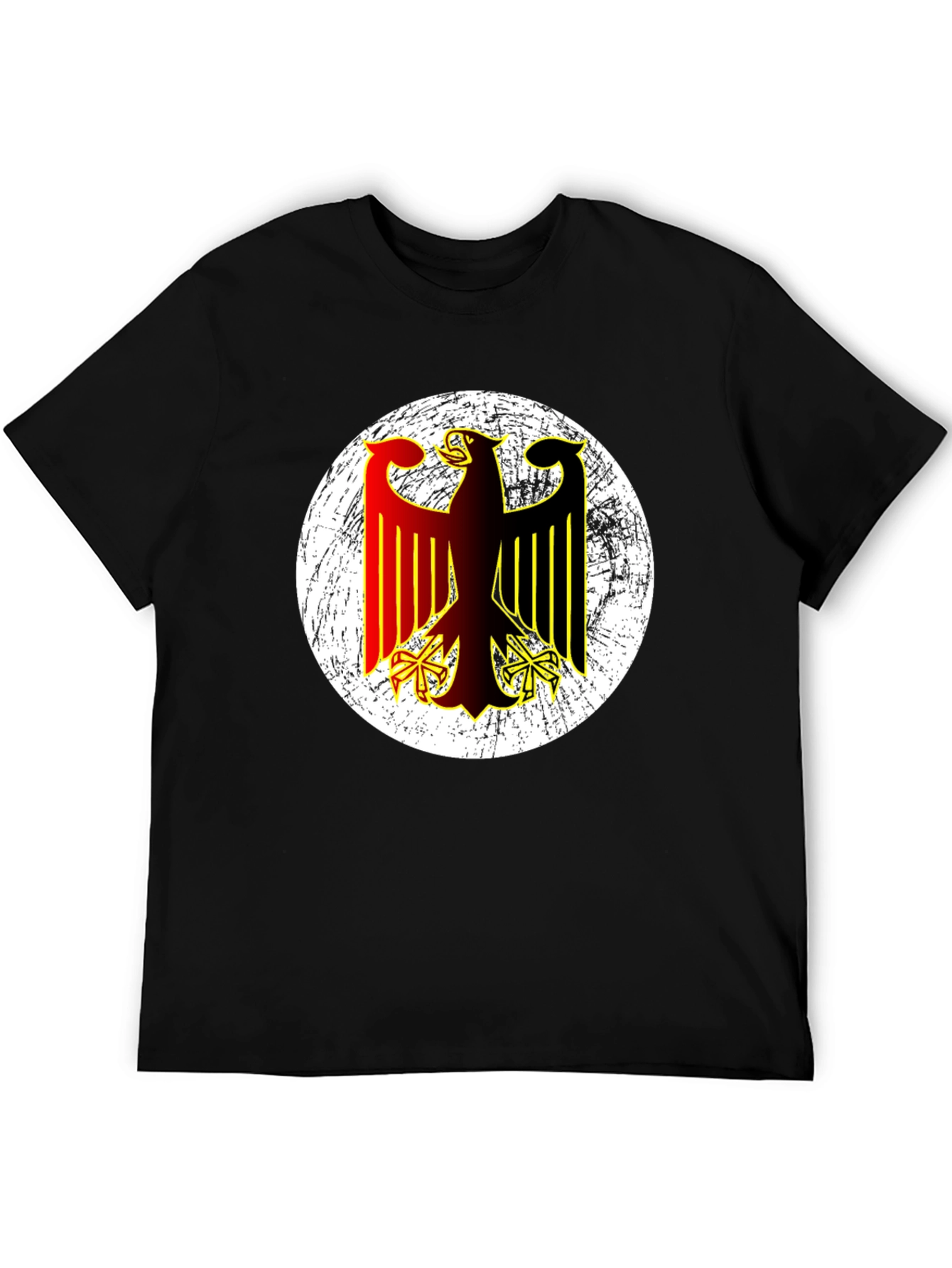 German Eagle Graphic T-Shirt - Black Cotton Tee