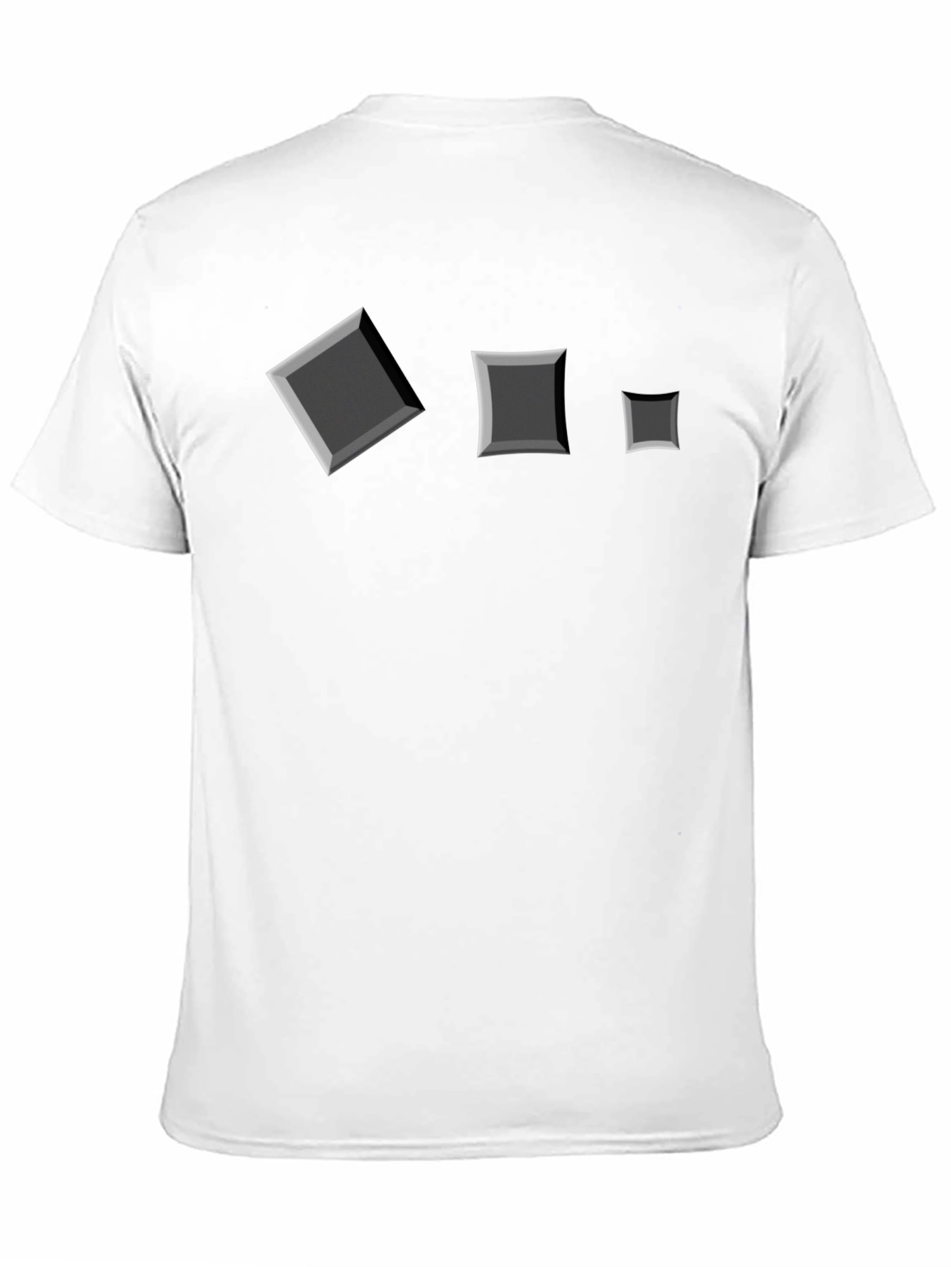 Square Motif Black T-Shirt