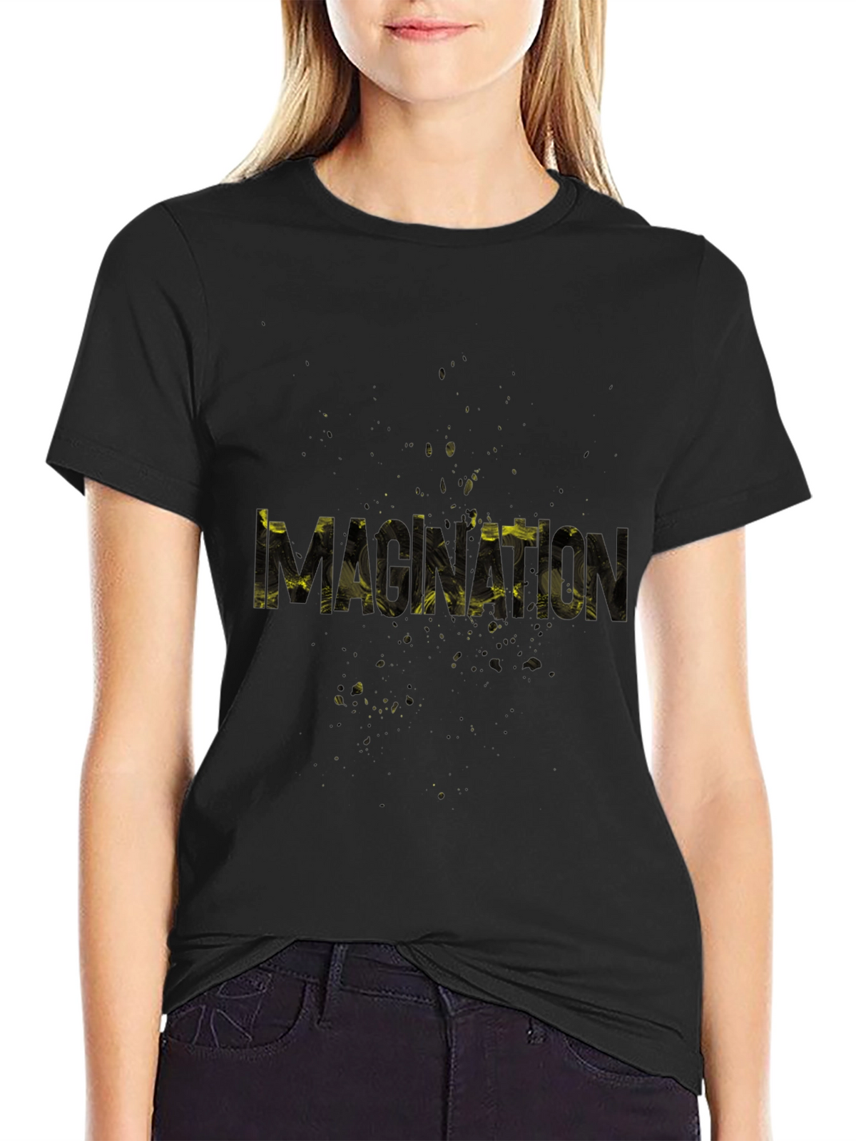 Monxton Mens Black Graphic Print T-Shirt