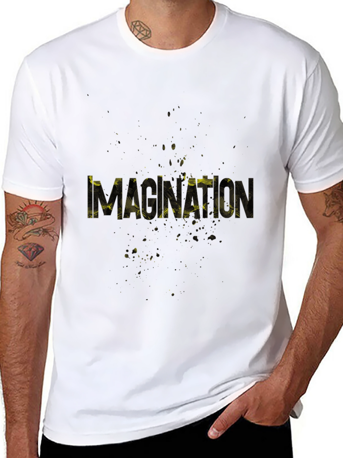 Monxton Mens Black Graphic Print T-Shirt