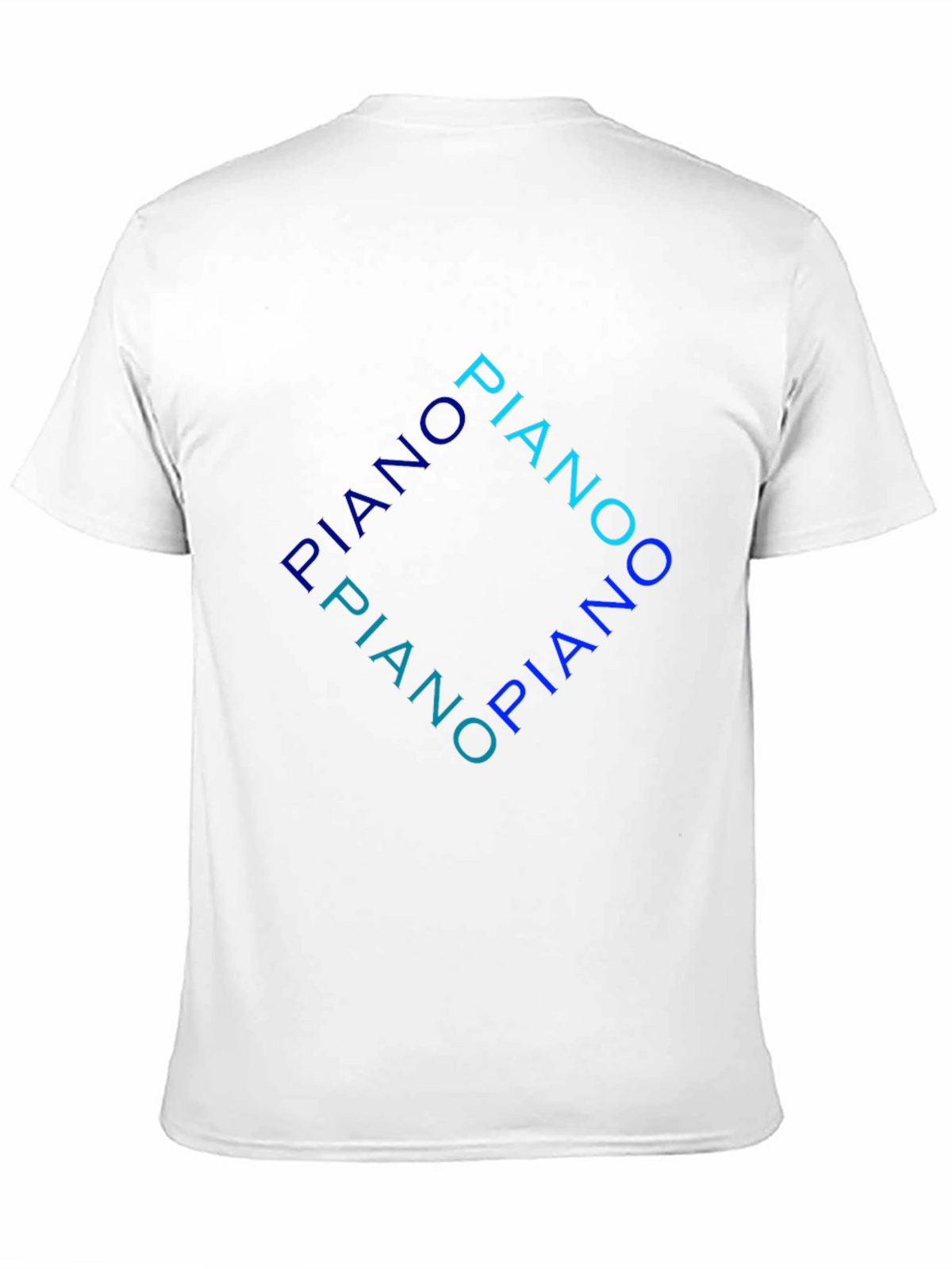 Piano Typography Black T-Shirt