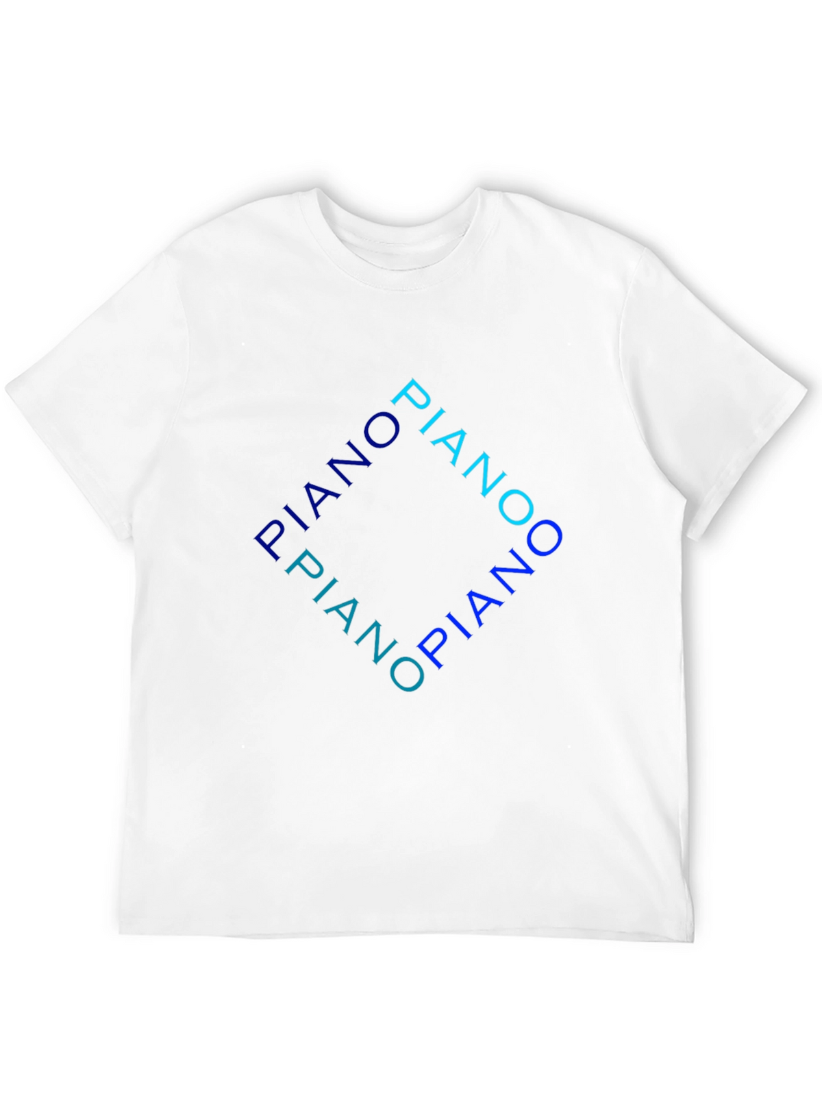 Piano Typography Black T-Shirt
