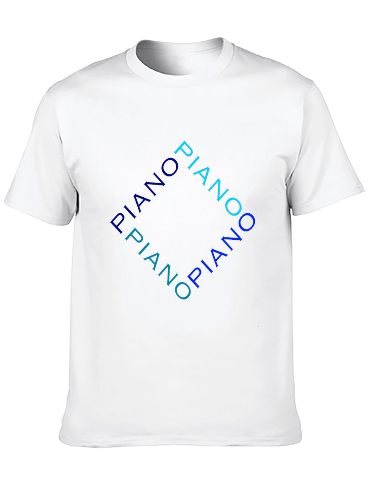 Piano Typography Black T-Shirt