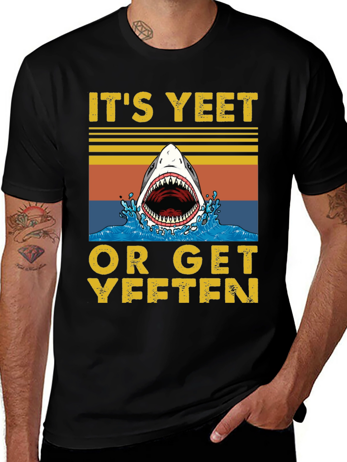 Its Yeet or Get Yeeten Shark Graphic Tee