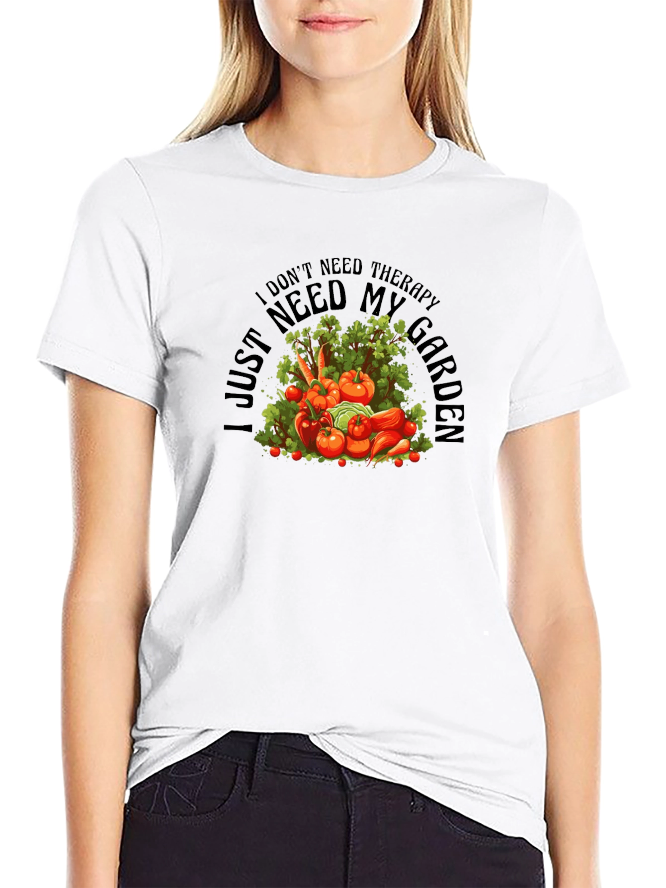 Therapy Garden Black T-Shirt - Gardeners Gift