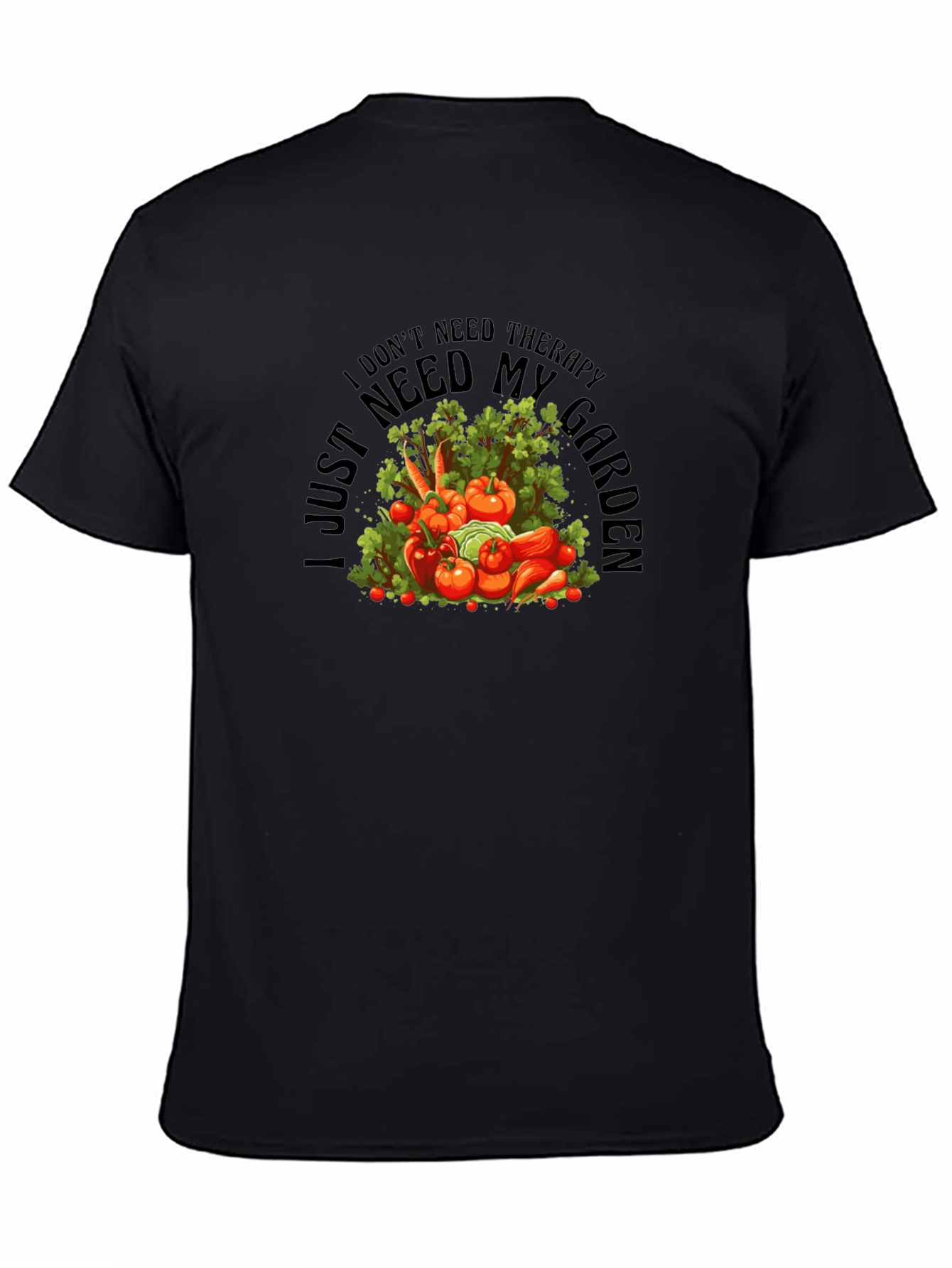 Therapy Garden Black T-Shirt - Gardeners Gift