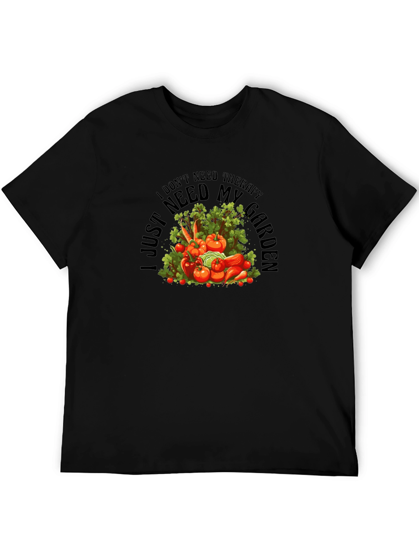 Therapy Garden Black T-Shirt - Gardeners Gift