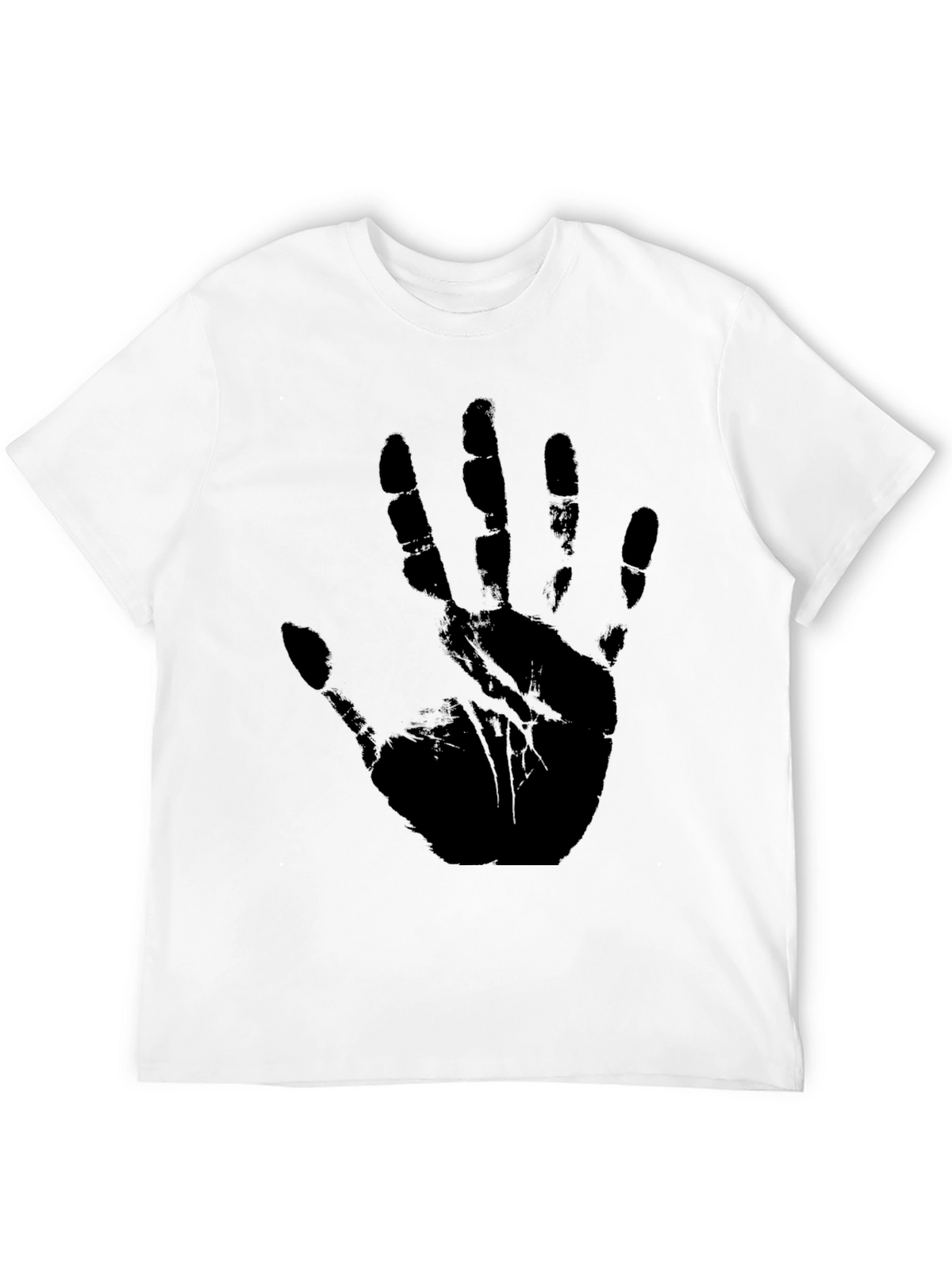 Black Handprint Graphic T-Shirt