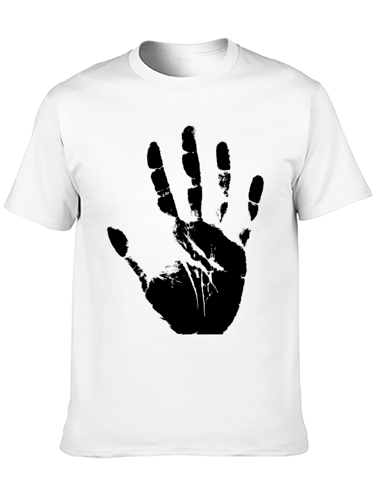 Black Handprint Graphic T-Shirt