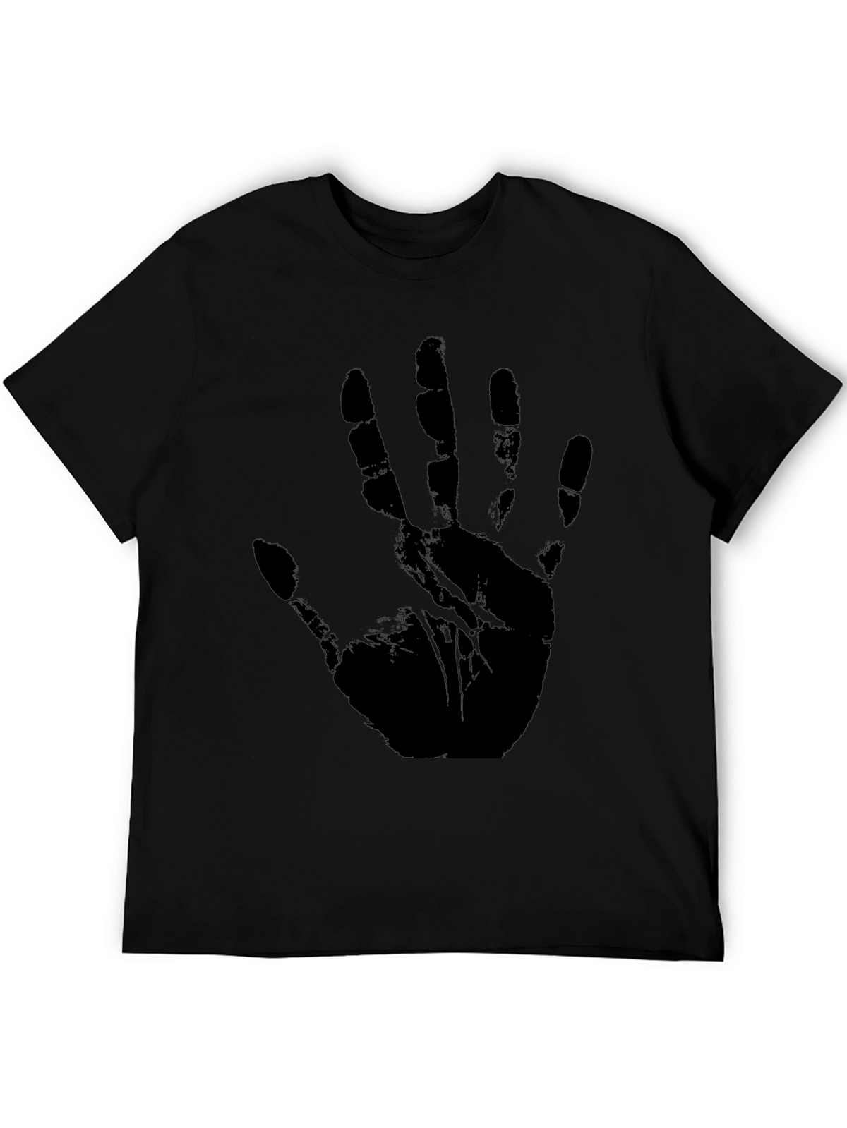 Black Handprint Graphic T-Shirt