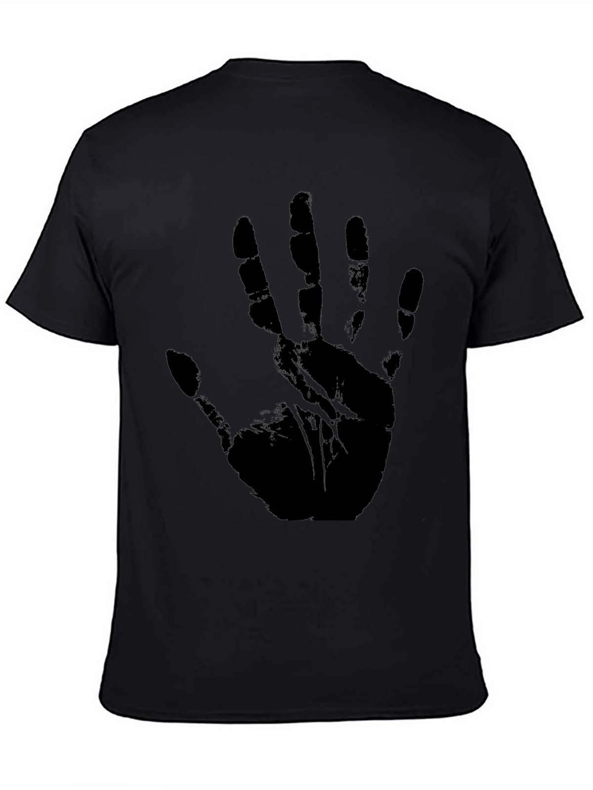 Black Handprint Graphic T-Shirt