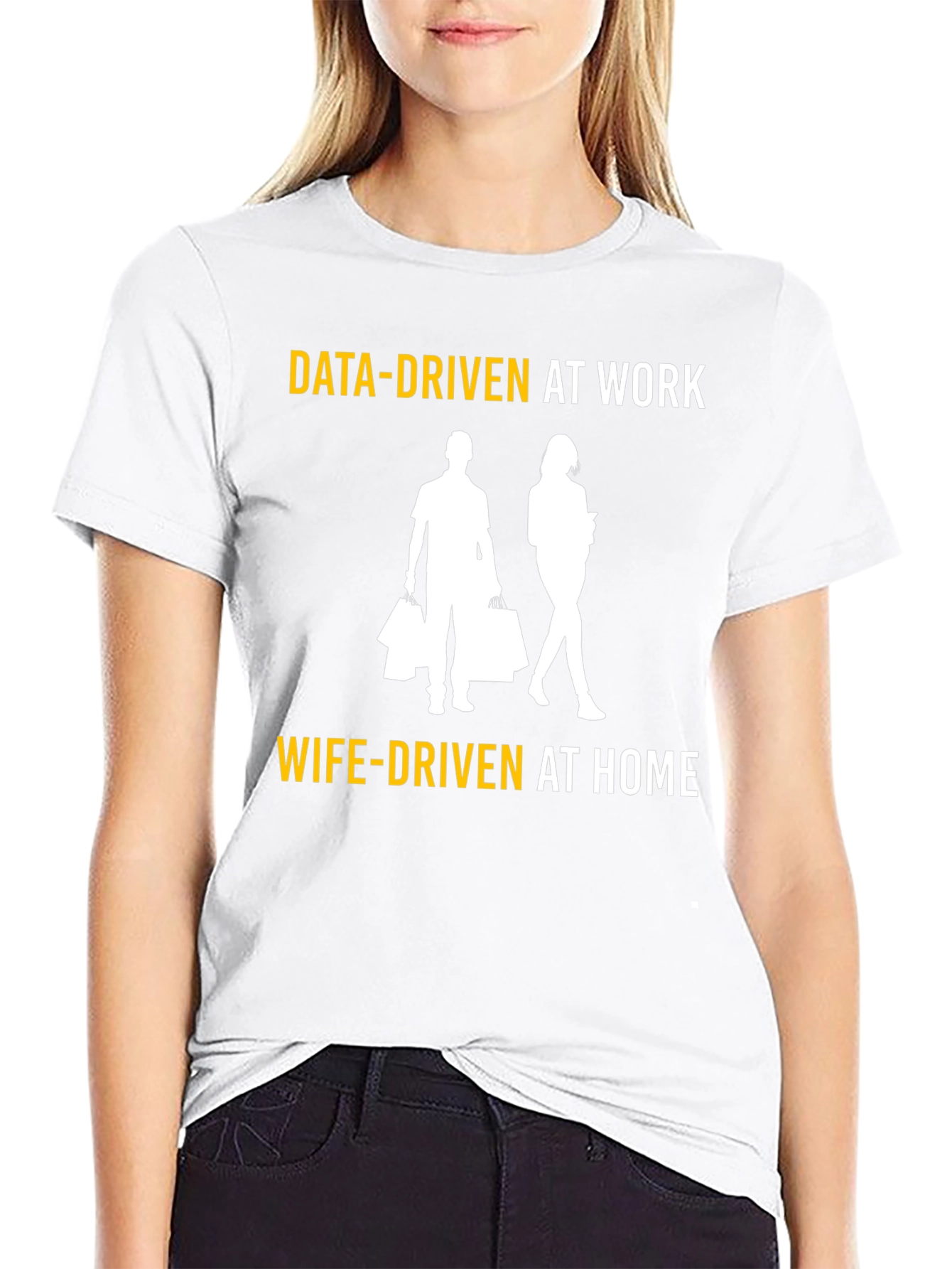 Data-Driven At Work Wife-Driven At Home Graphic T-Shirt
