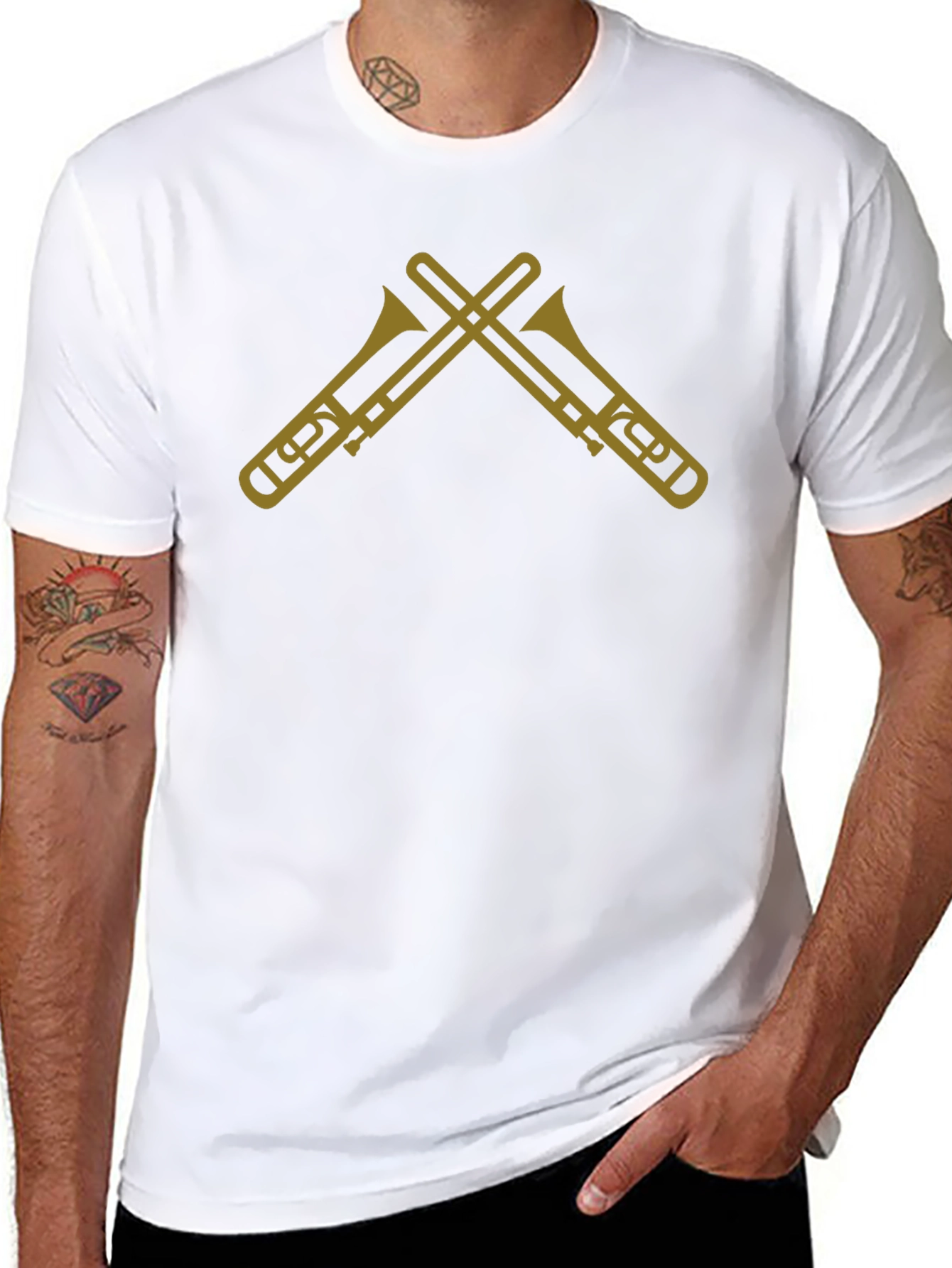 Trombone Graphic Tee - Musicians T-Shirt