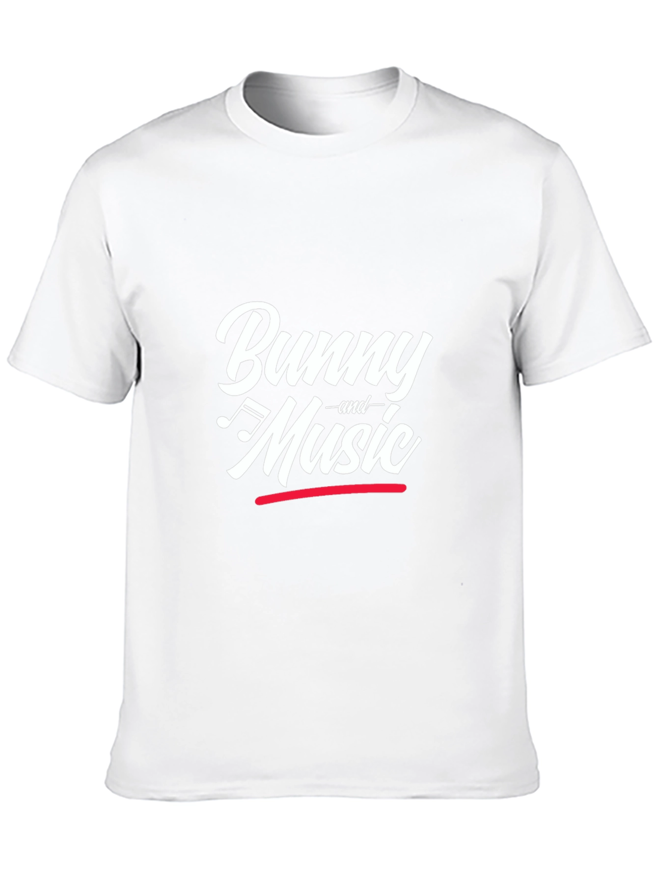 Bunny and Music Black Graphic T-Shirt