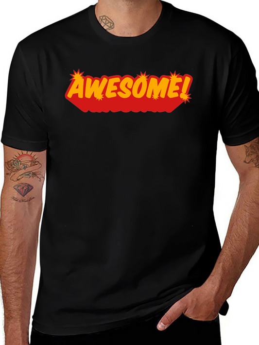 Awesome Graphic T-Shirt - Short Sleeve Crew Neck Tee