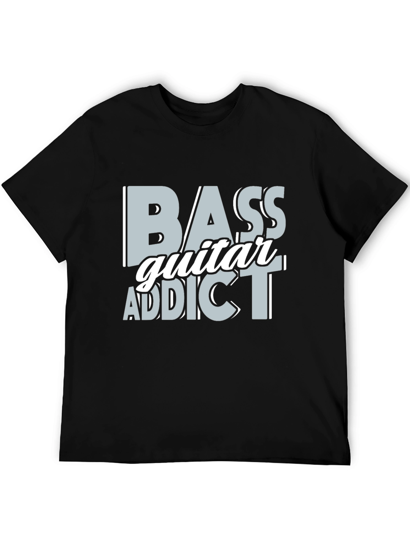 Bass Guitar Addict Black T-Shirt