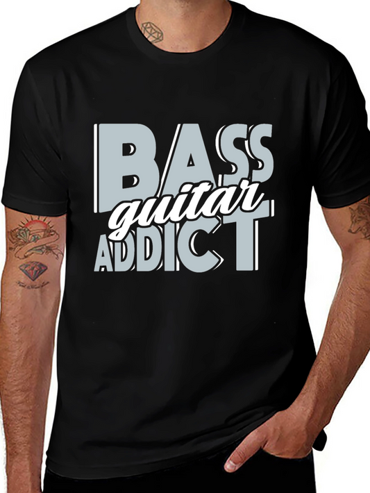 Bass Guitar Addict Black T-Shirt