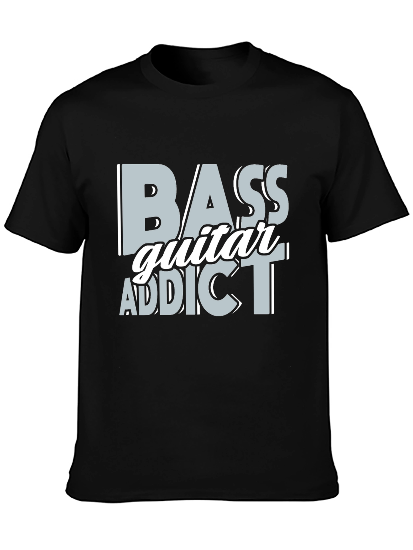 Bass Guitar Addict Black T-Shirt