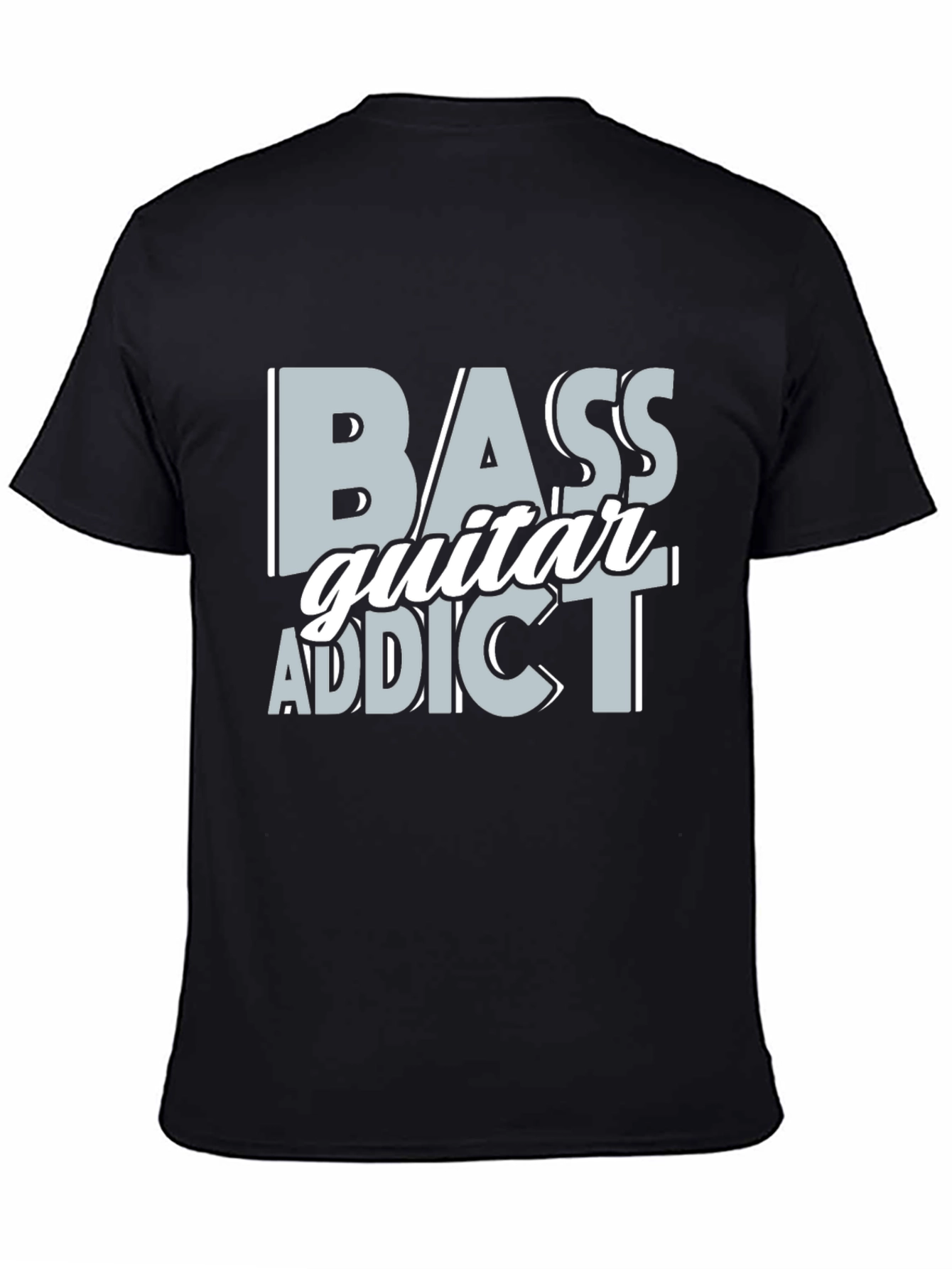 Bass Guitar Addict Black T-Shirt