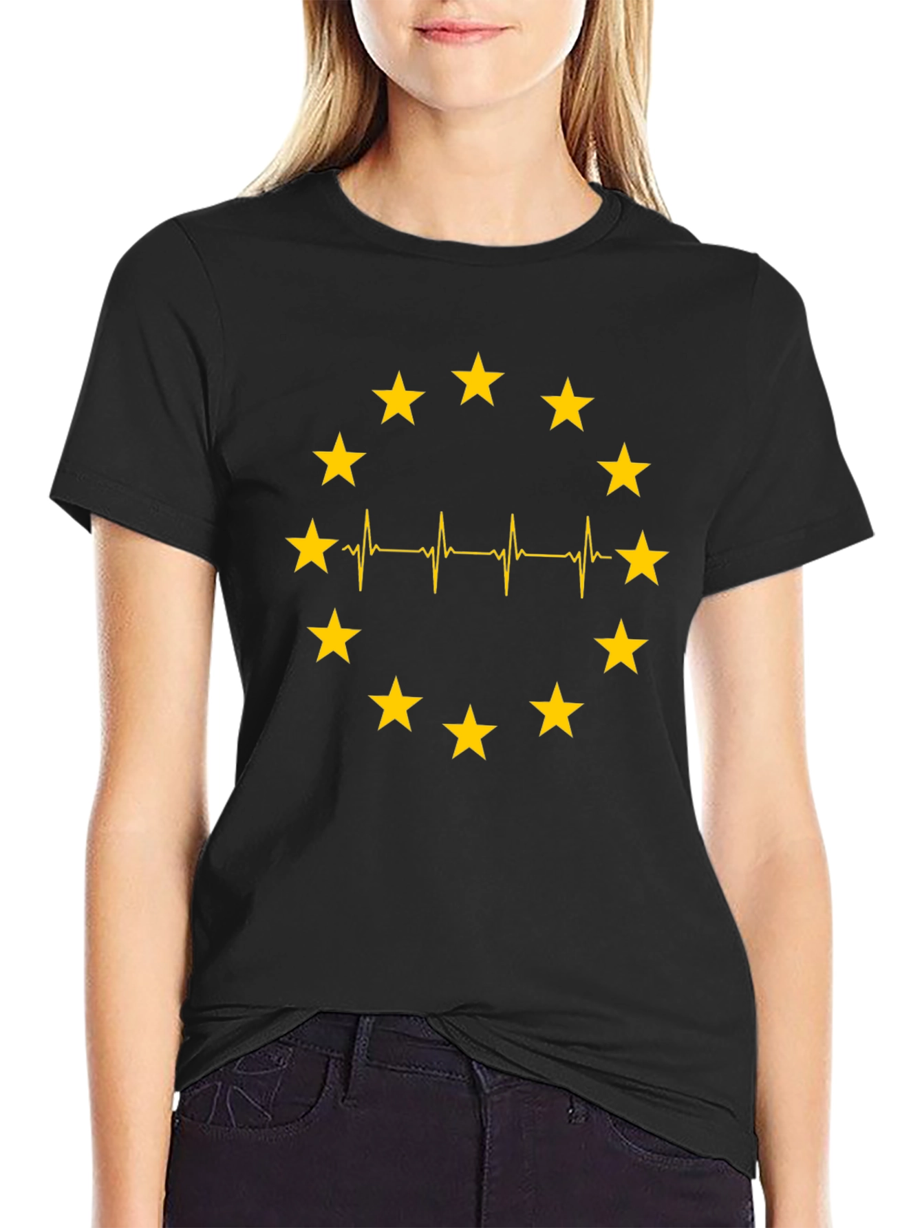 EU Heartbeat T-Shirt - European Union Pride Tee