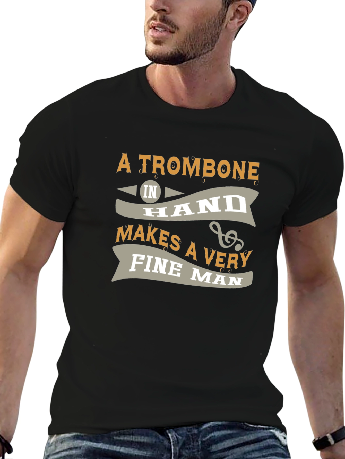 Trombone Mans T-Shirt - Musical Instrument Gift