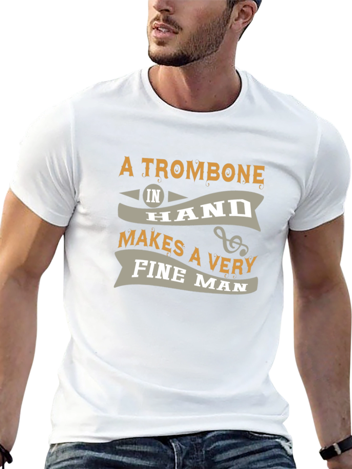 Trombone Mans T-Shirt - Musical Instrument Gift