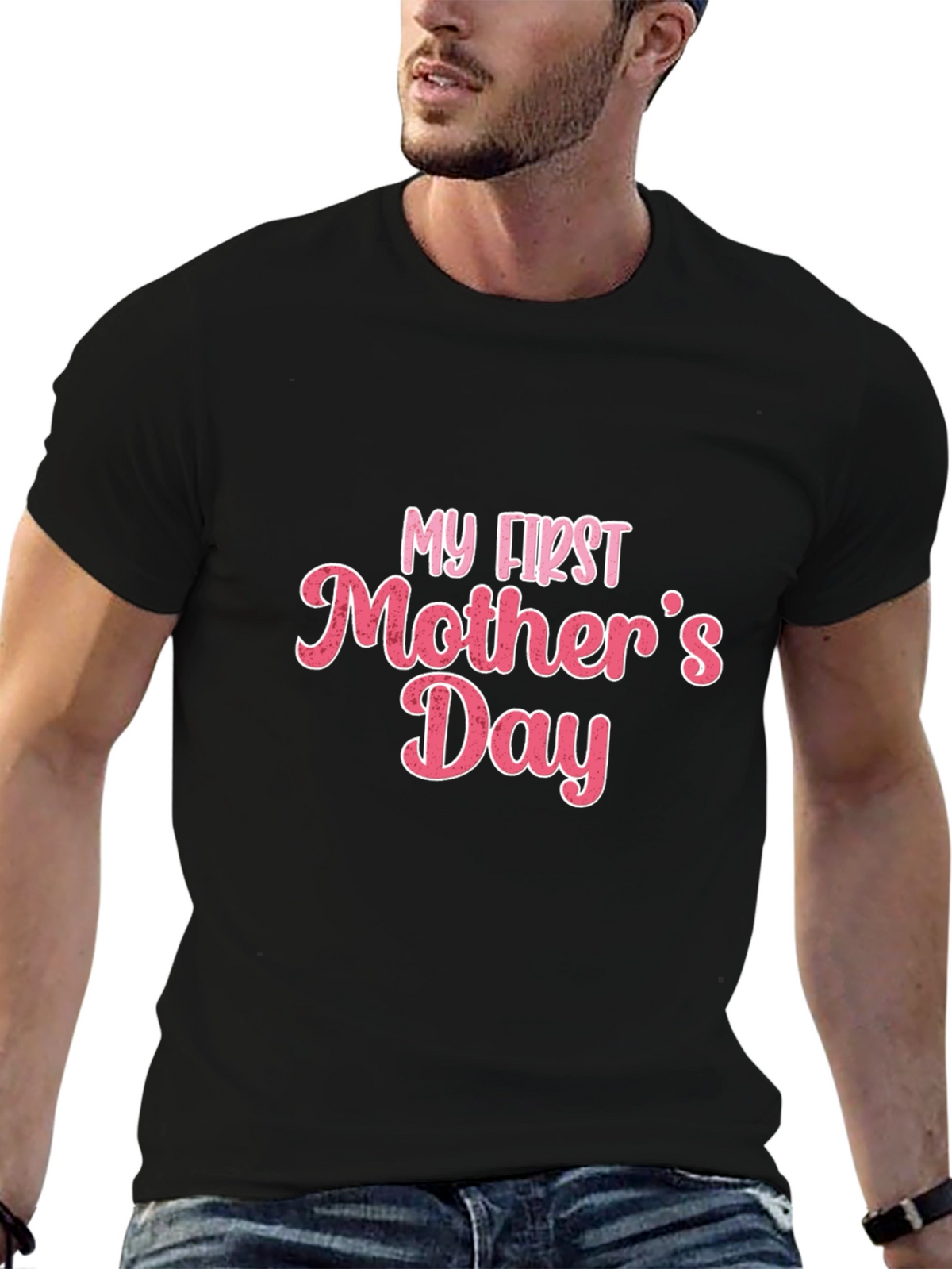 My First Mothers Day T-Shirt - Black