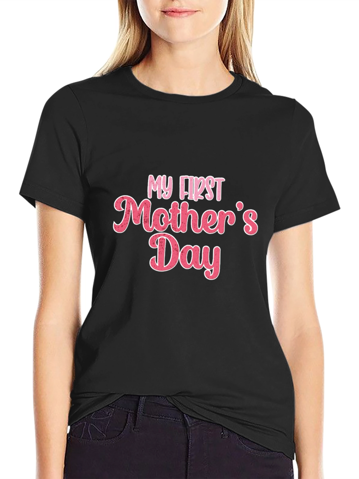My First Mothers Day T-Shirt - Black