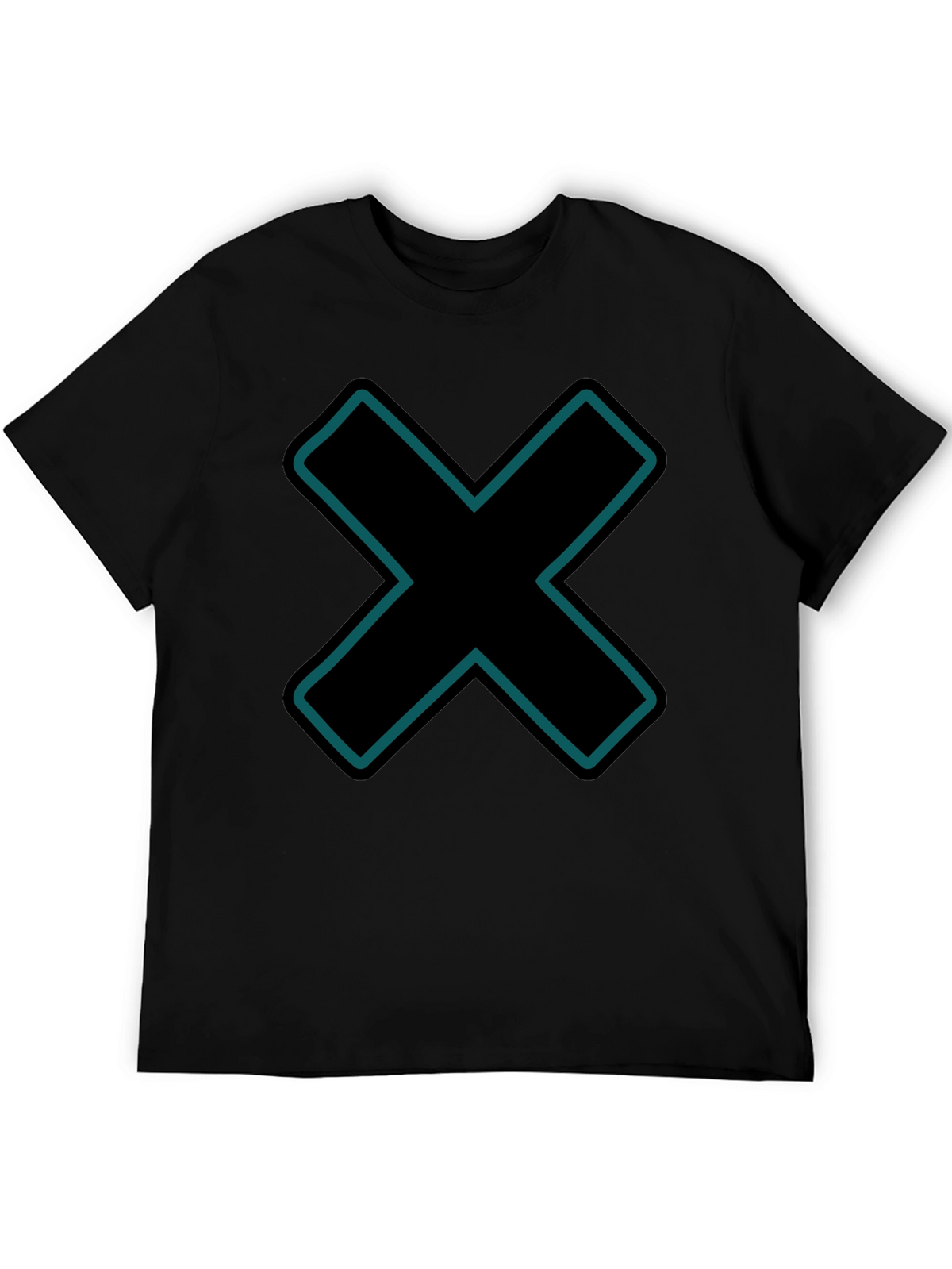 Modern Graphic Tee - Black X Design