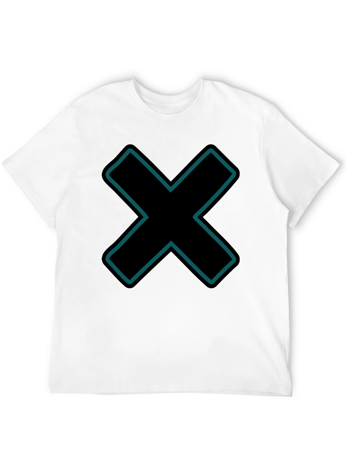 Modern Graphic Tee - Black X Design