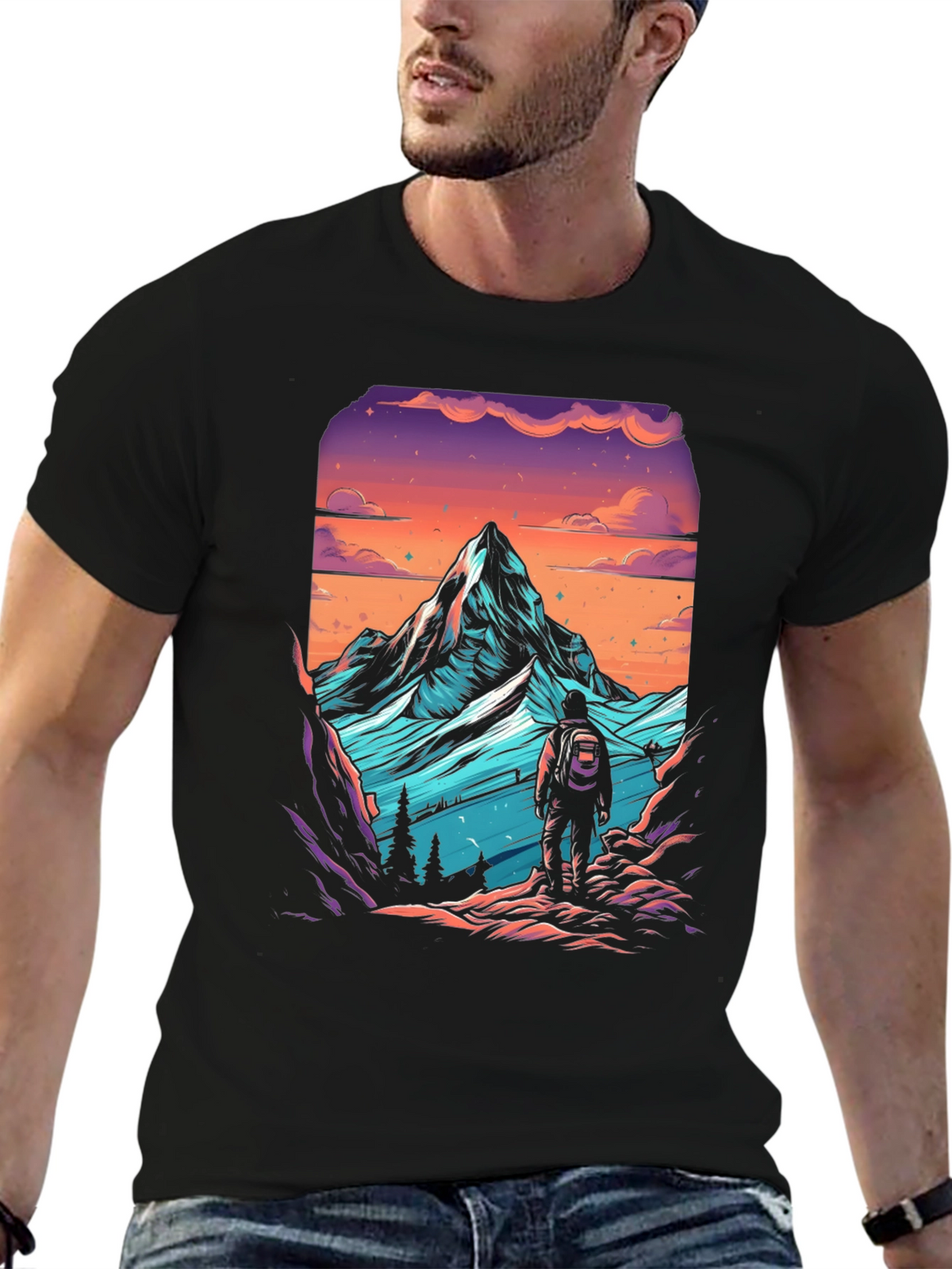Mountain Hiker Graphic Tee - Adventure Awaits