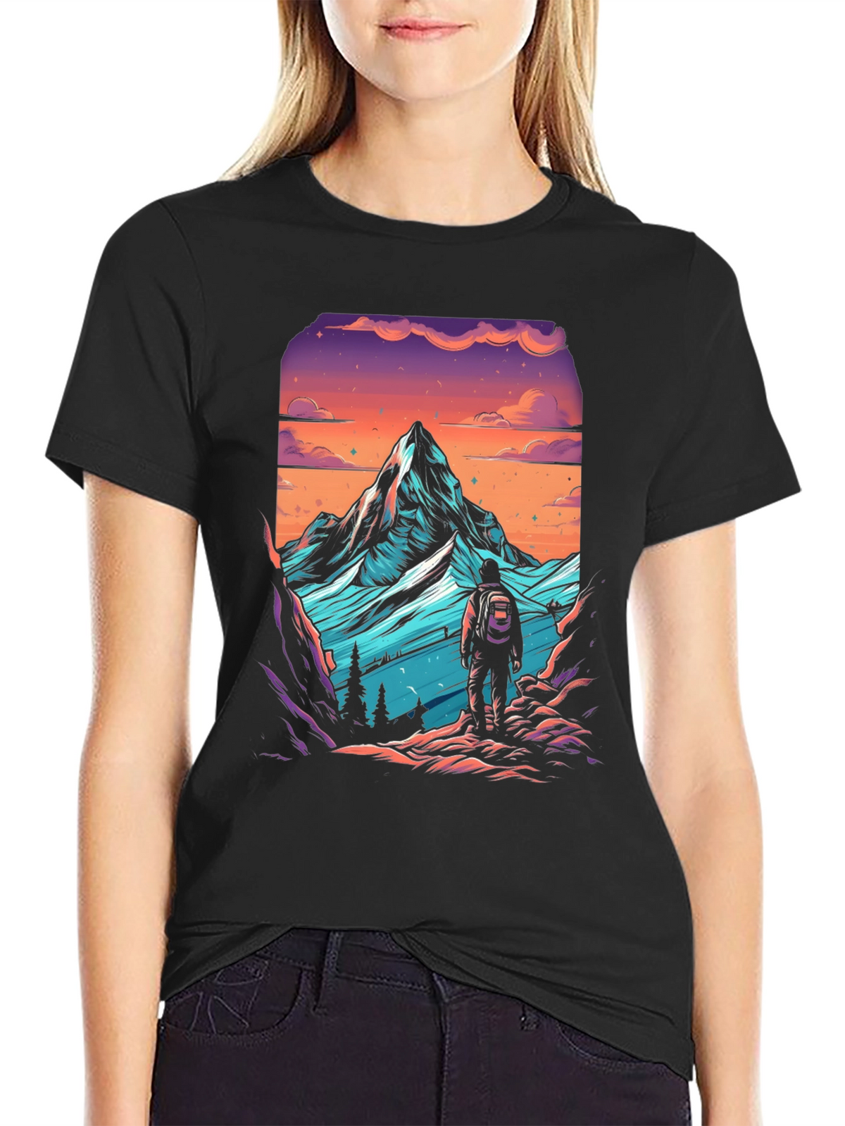 Mountain Hiker Graphic Tee - Adventure Awaits