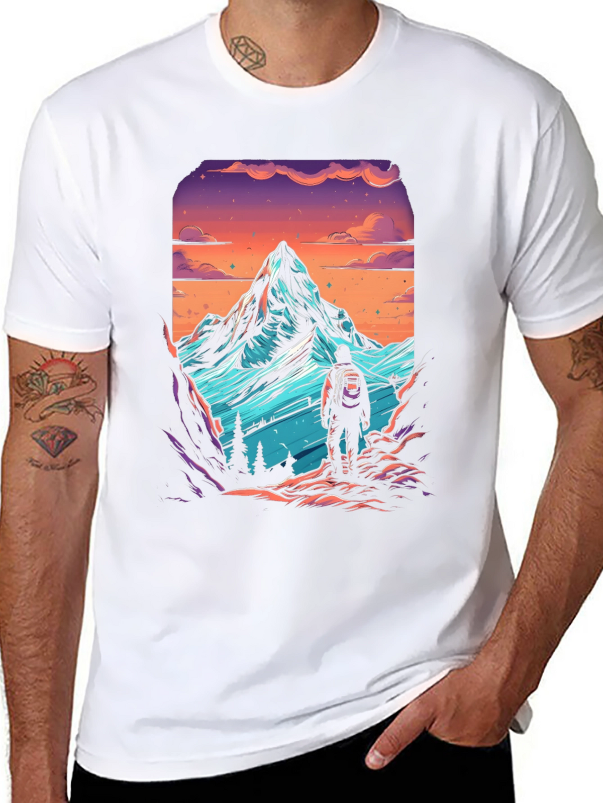 Mountain Hiker Graphic Tee - Adventure Awaits