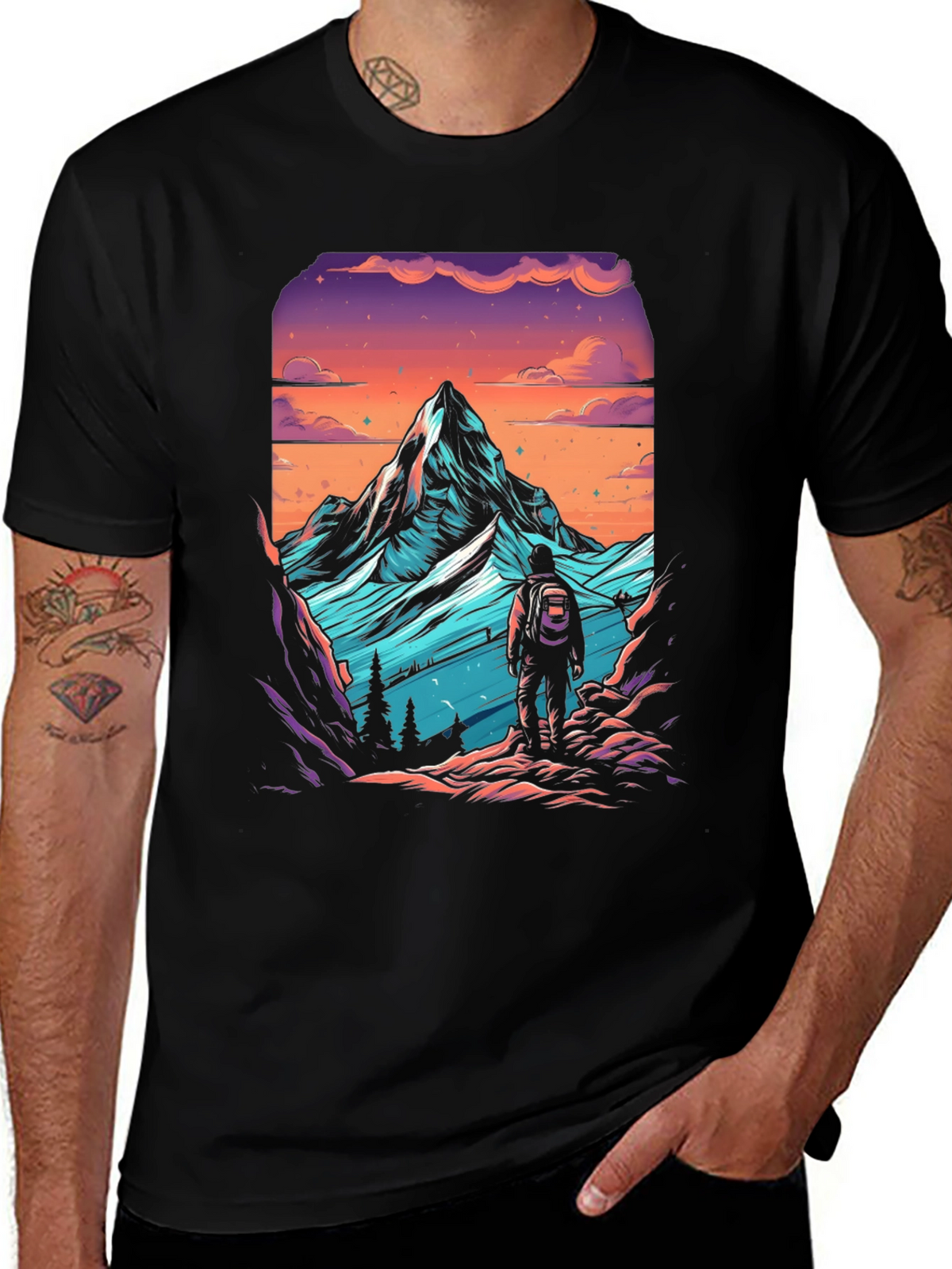Mountain Hiker Graphic Tee - Adventure Awaits
