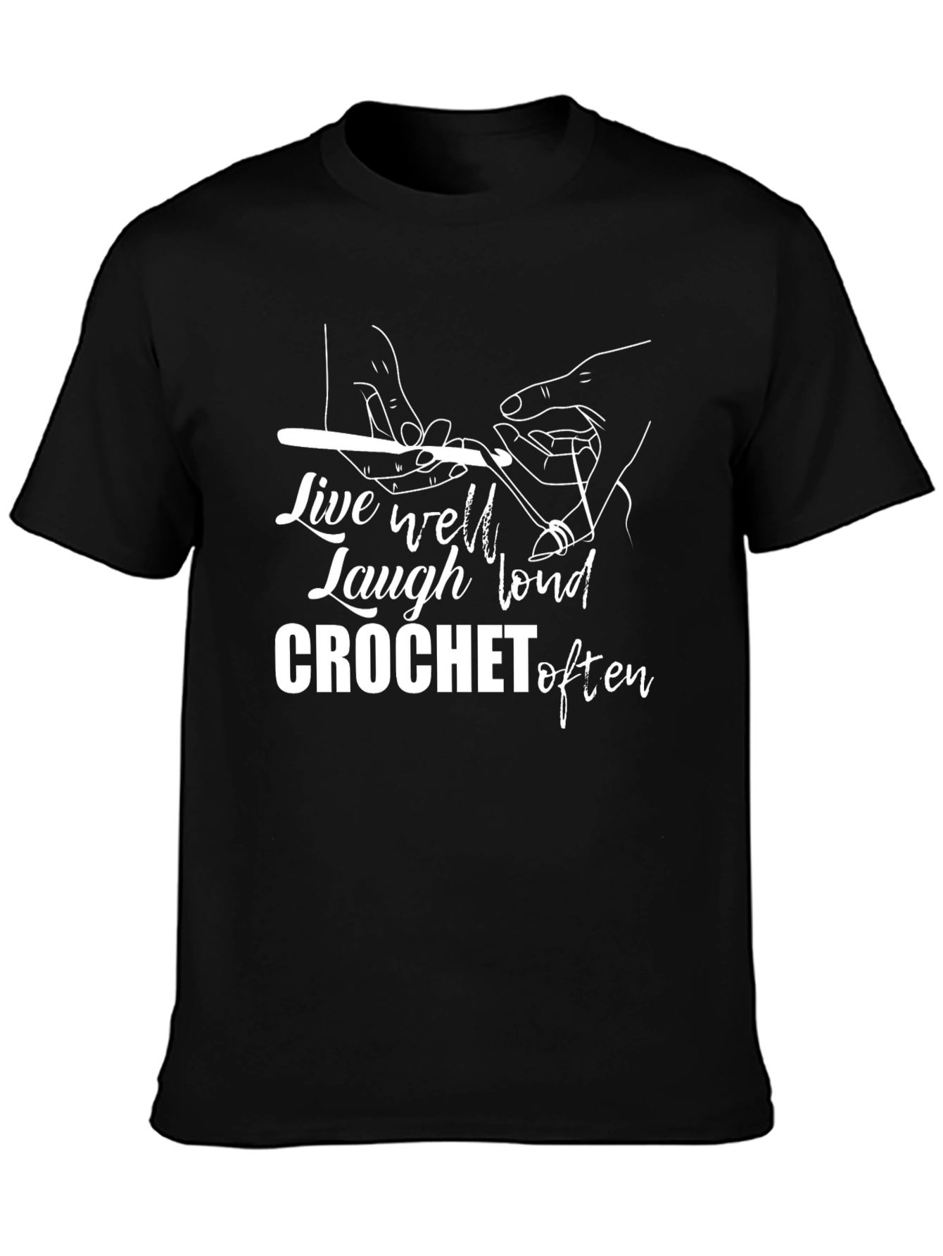 Crochet Lover Graphic Tee - Live Well Laugh Loud