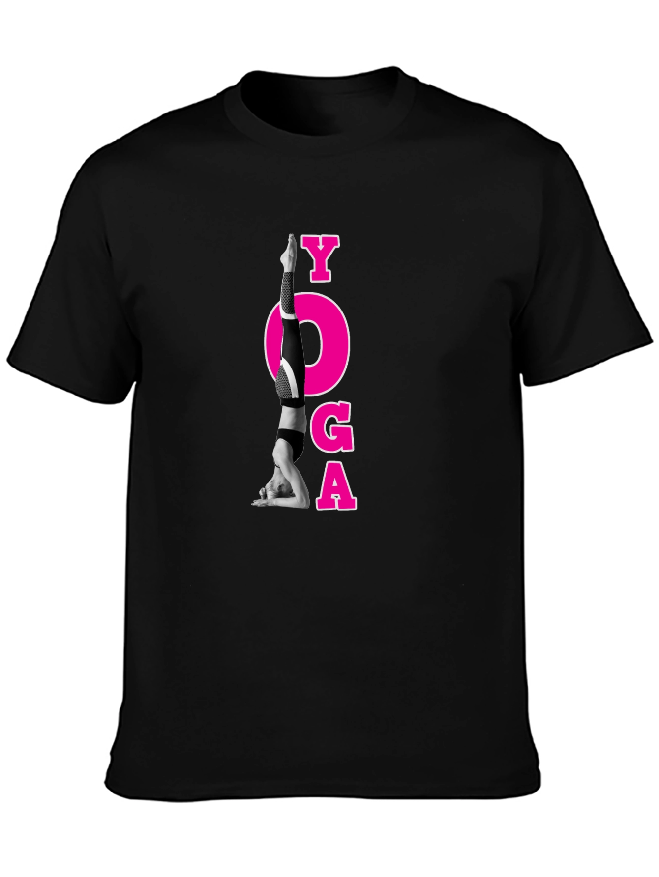 Yoga Pose Graphic Black T-Shirt