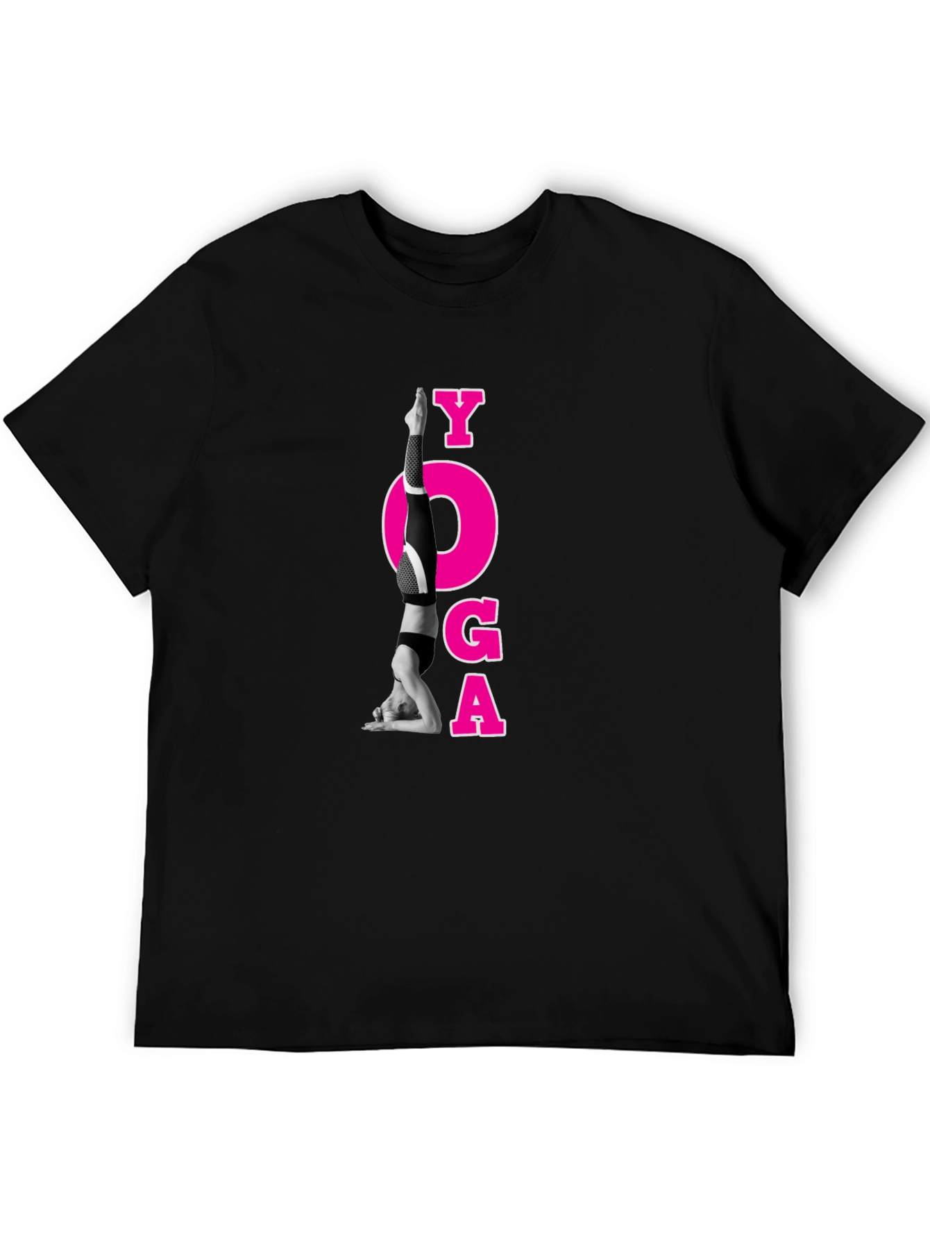 Yoga Pose Graphic Black T-Shirt