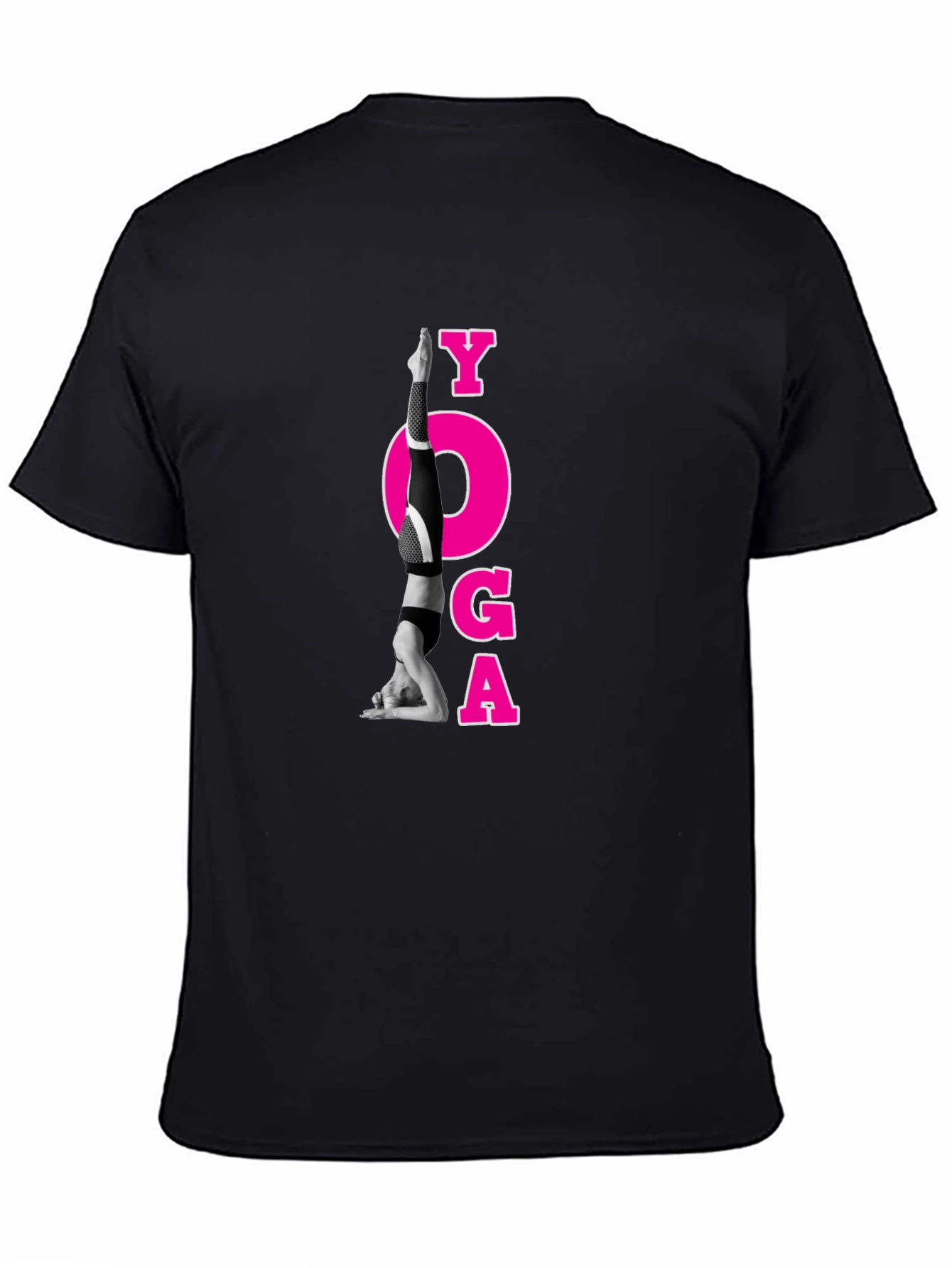 Yoga Pose Graphic Black T-Shirt
