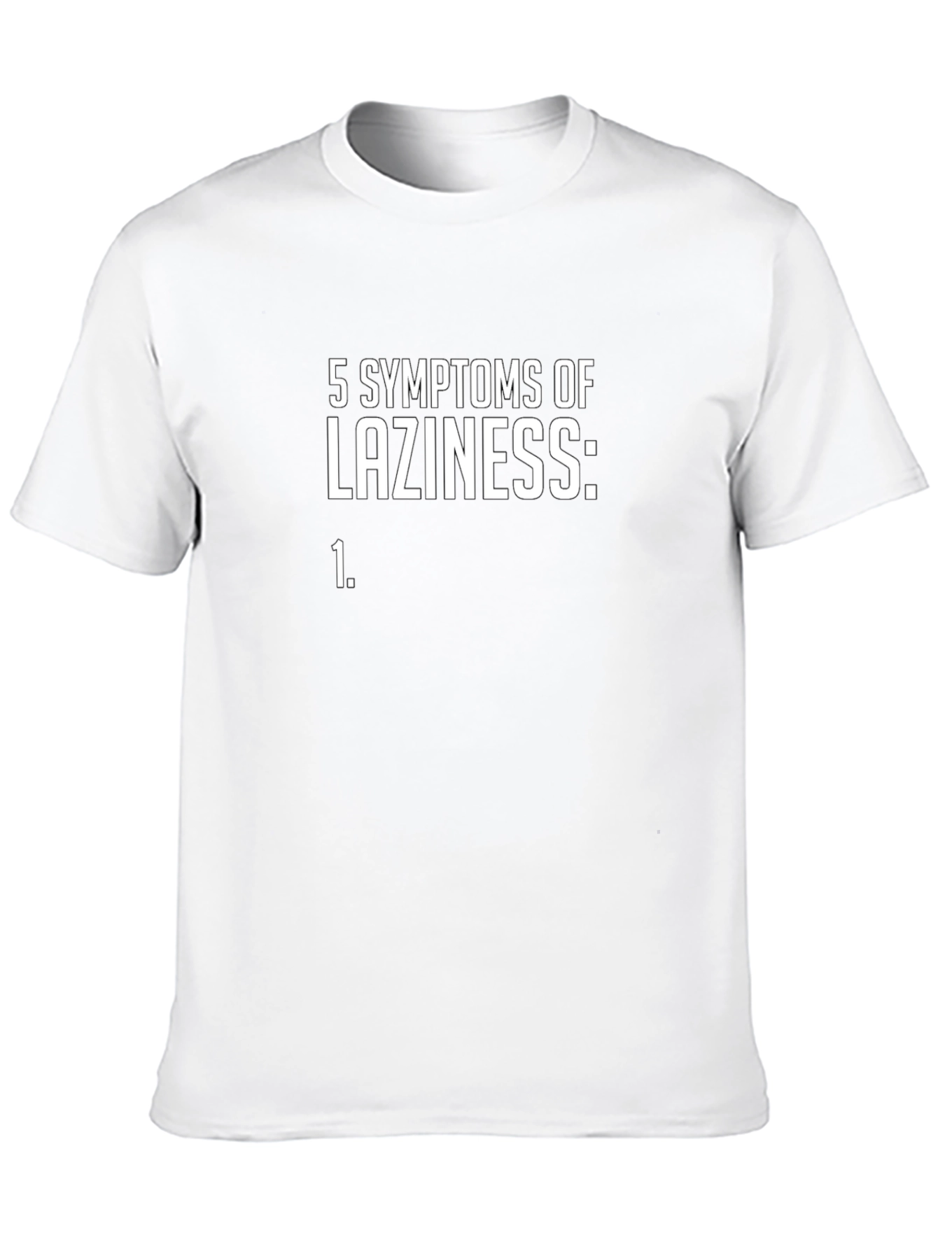 5 Symptoms of Laziness Graphic Tee - Black