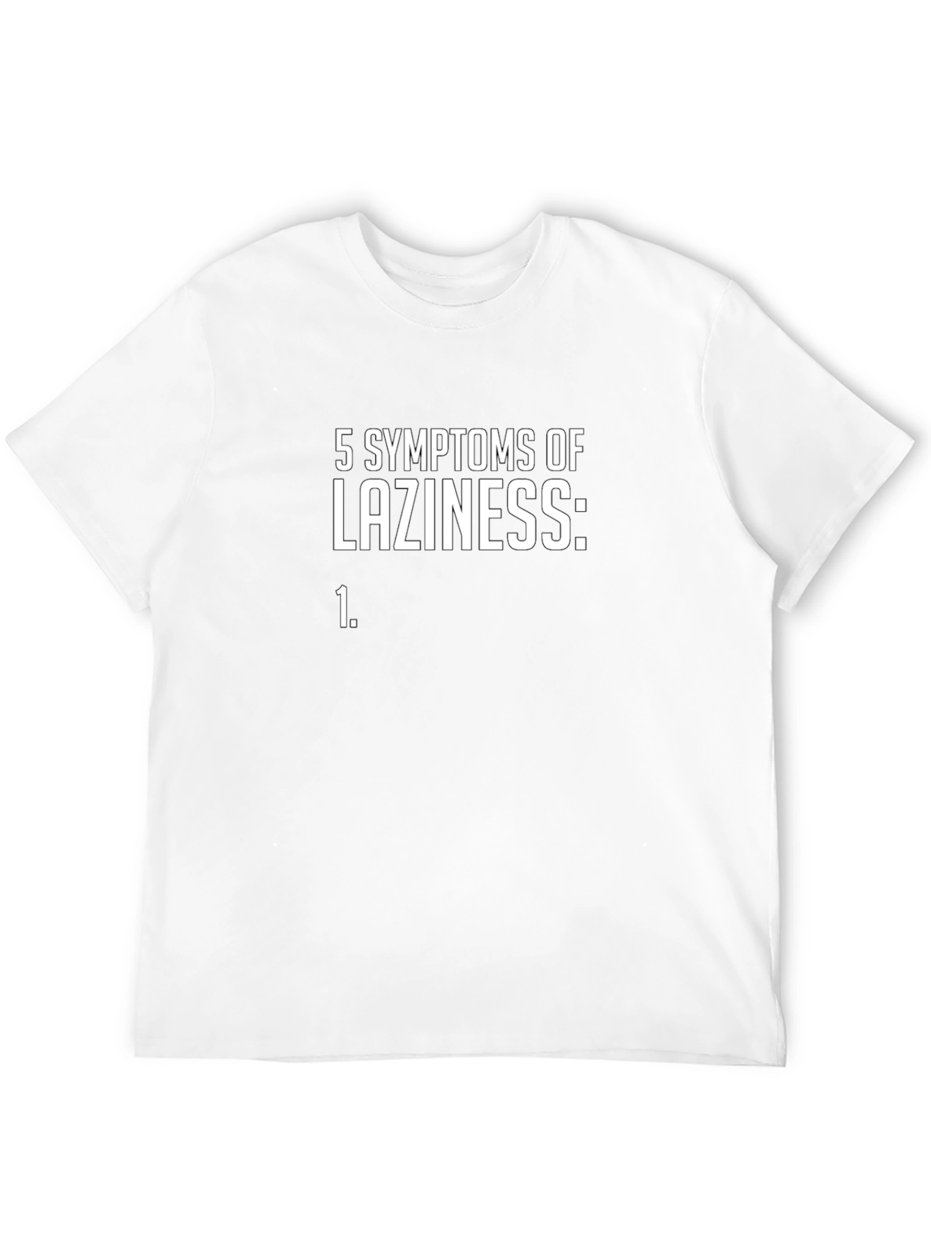 5 Symptoms of Laziness Graphic Tee - Black