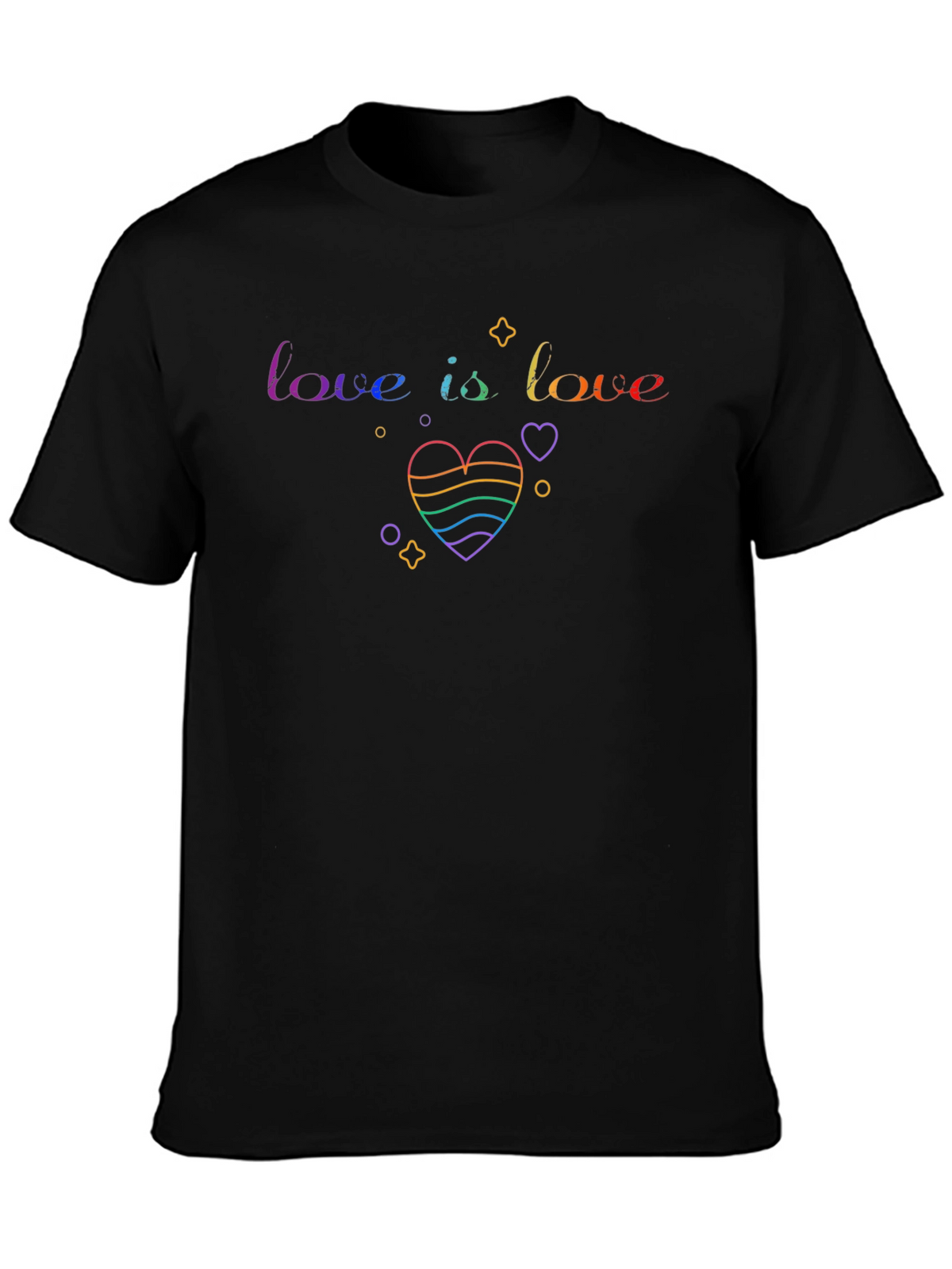 Love is Love Rainbow Heart Graphic Tee