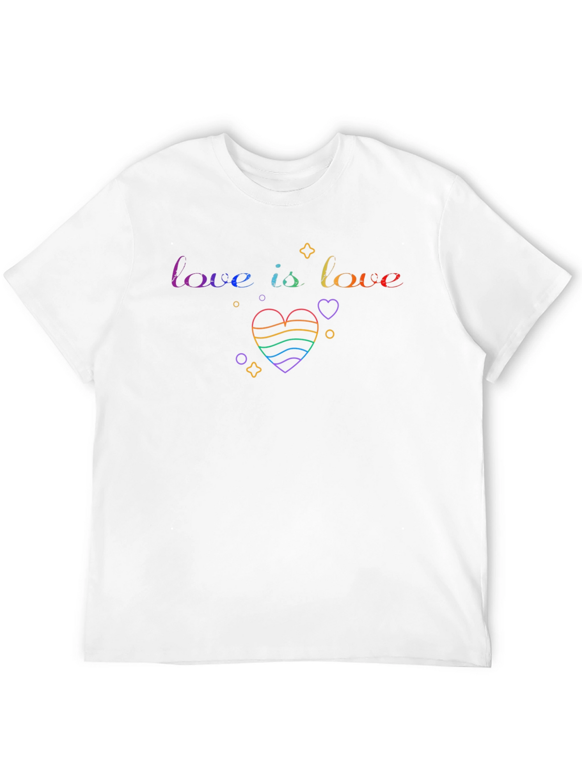 Love is Love Rainbow Heart Graphic Tee