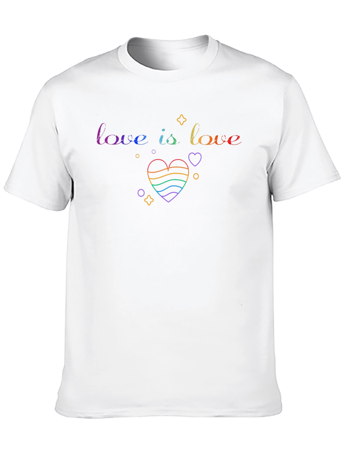 Love is Love Rainbow Heart Graphic Tee
