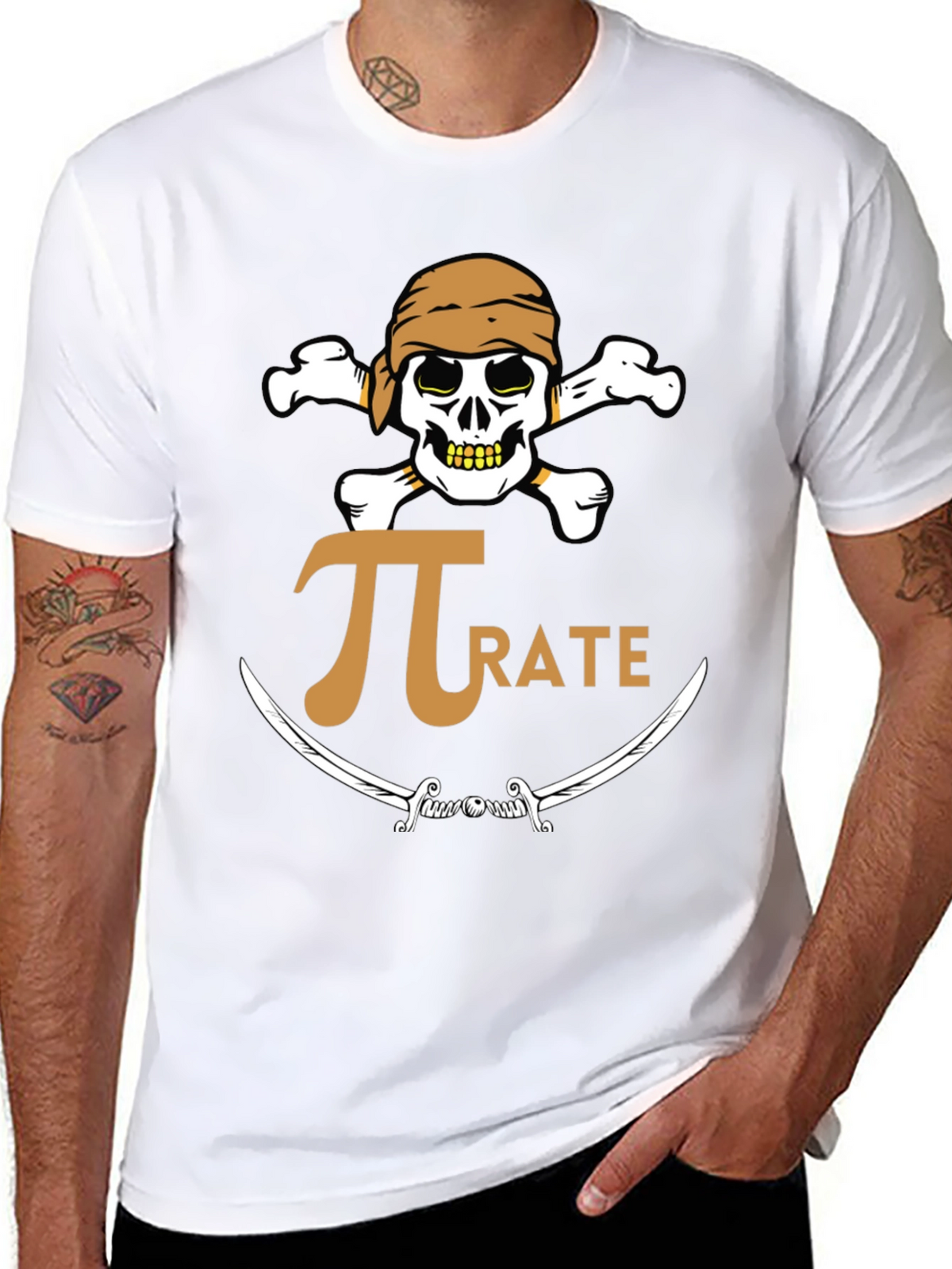 Pirate Pi Math T-Shirt - Black Graphic Tee