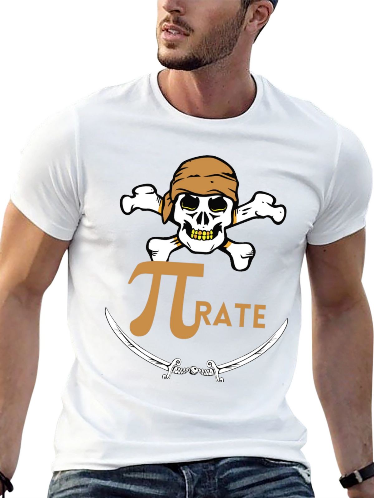 Pirate Pi Math T-Shirt - Black Graphic Tee