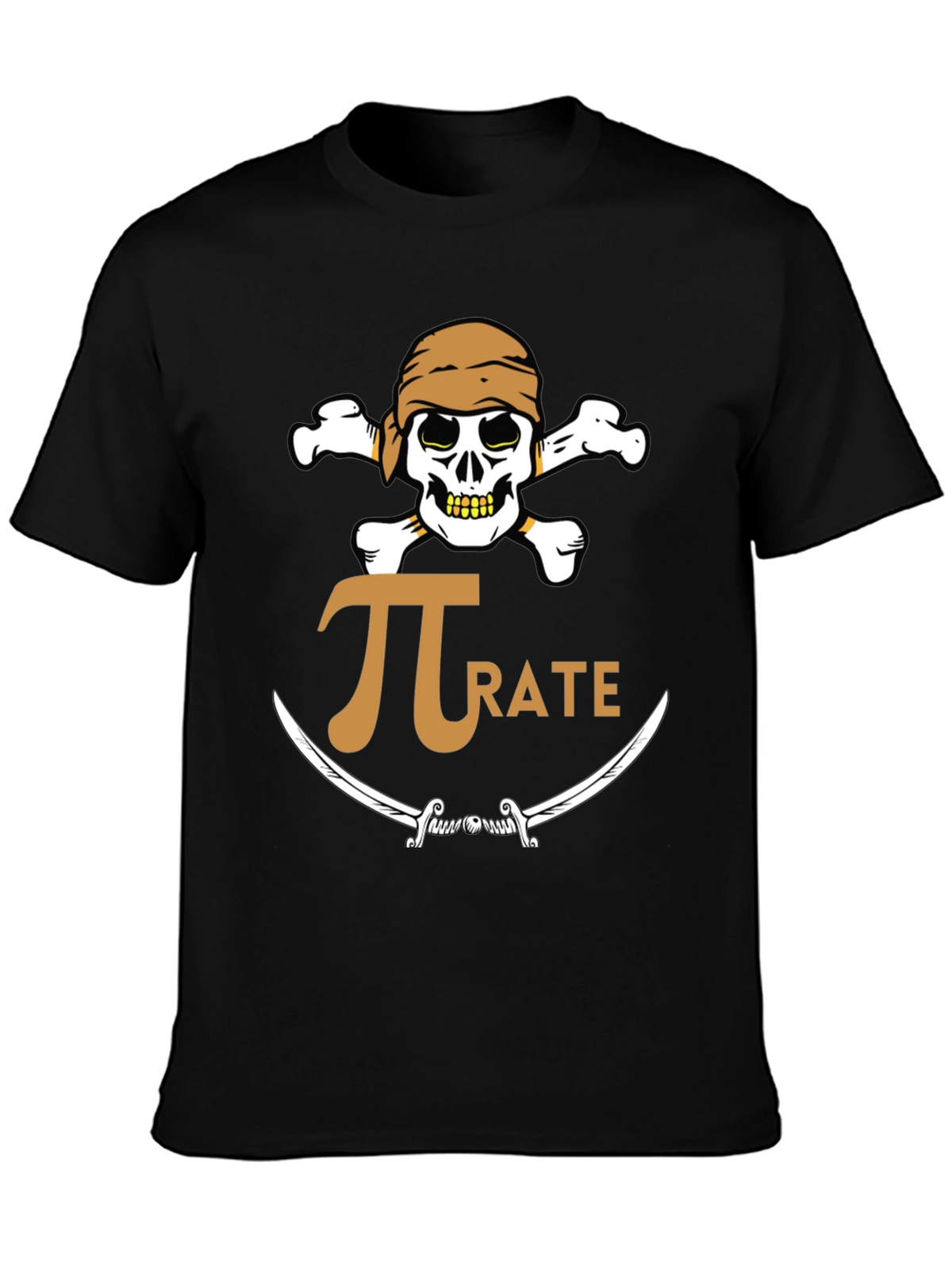 Pirate Pi Math T-Shirt - Black Graphic Tee