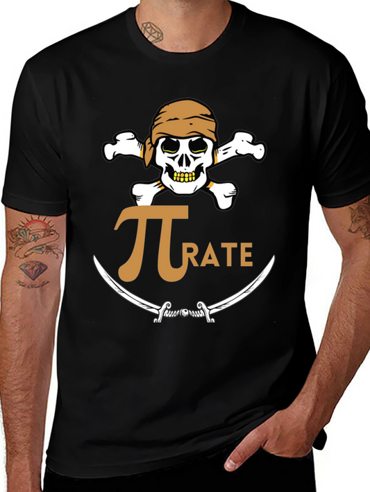Pirate Pi Math T-Shirt - Black Graphic Tee